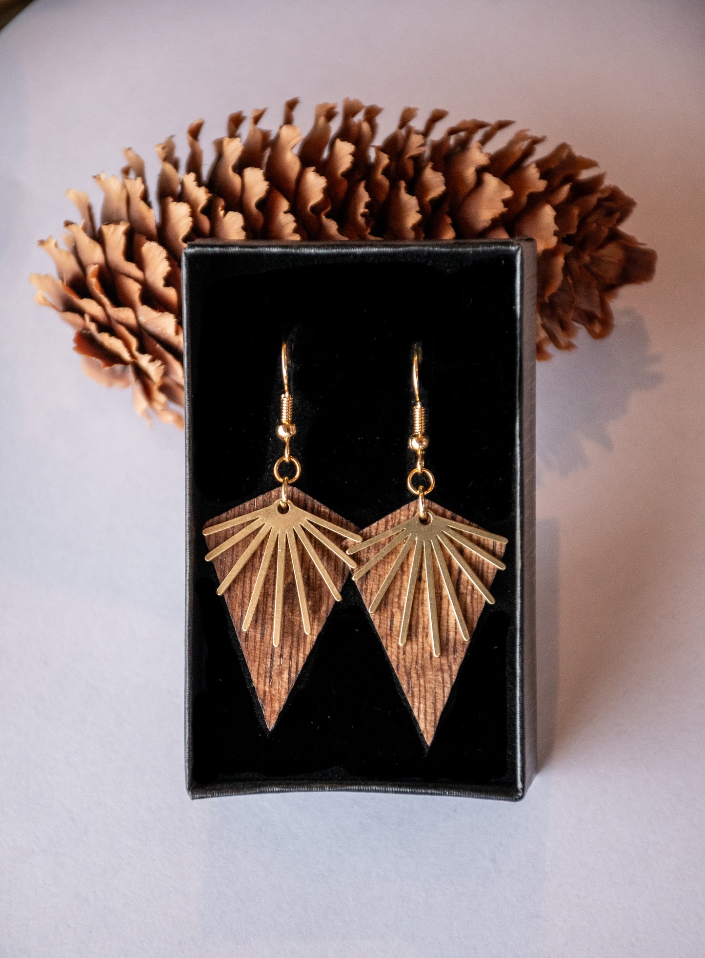 Boucles d’oreilles en bois