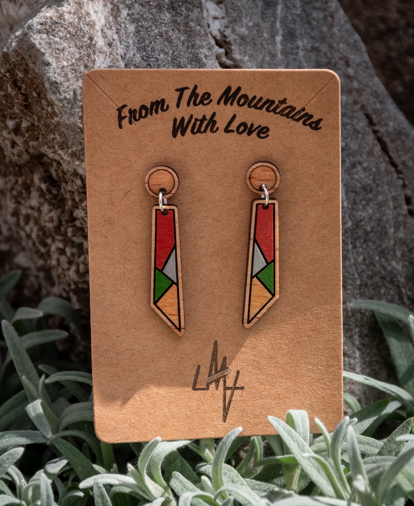 Boucles d’oreilles en bois