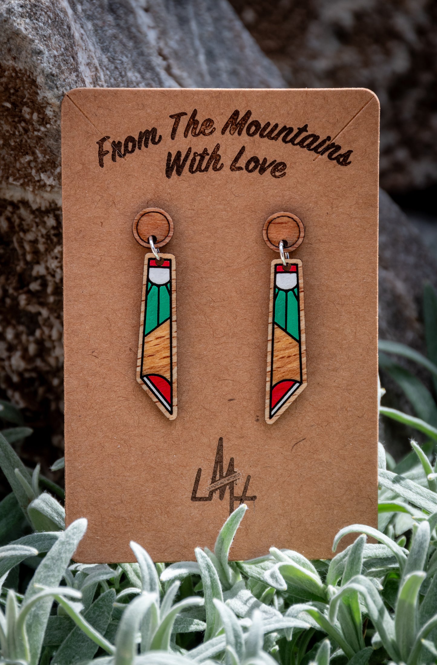 Boucles d’oreilles en bois