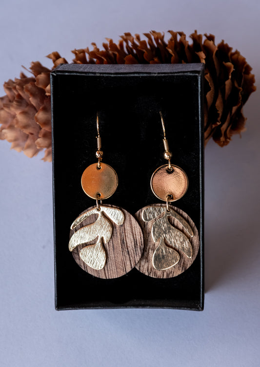 Boucles d’oreilles en bois