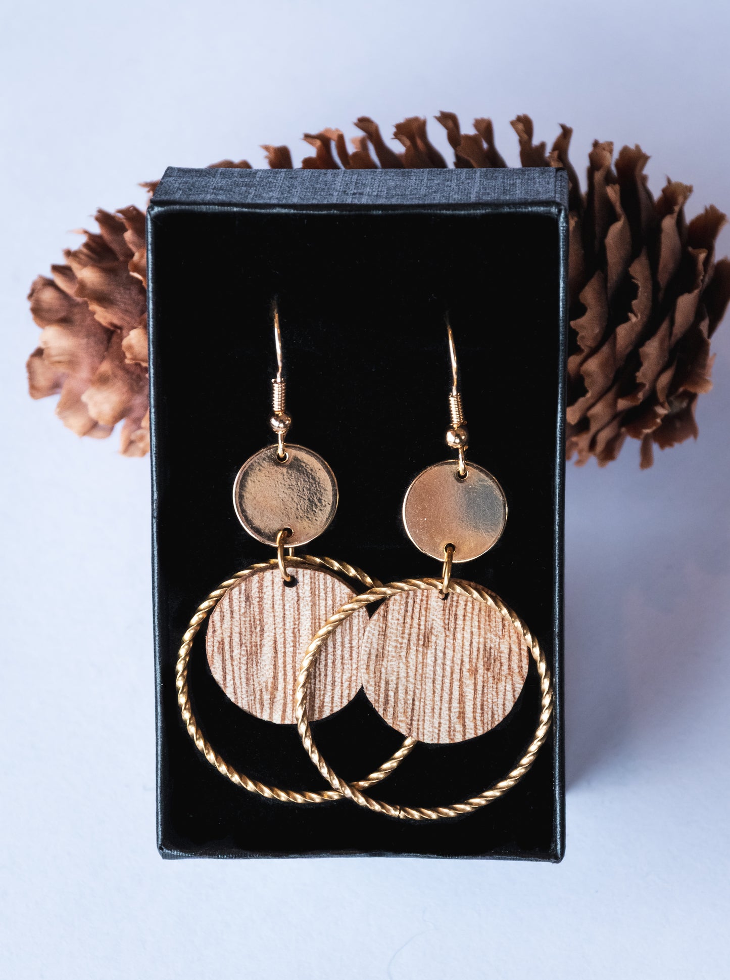 Boucles d’oreilles en bois