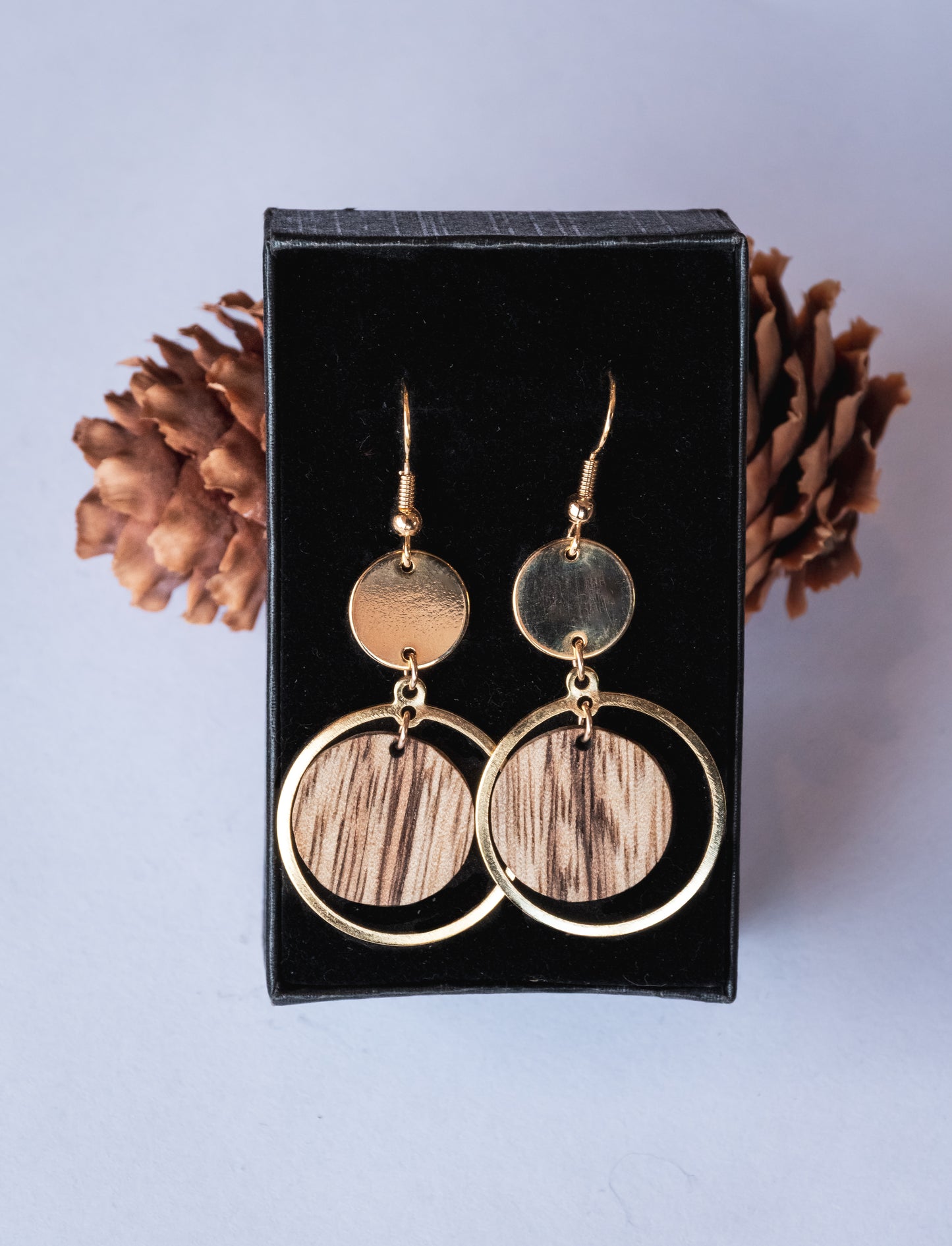Boucles d’oreilles en bois