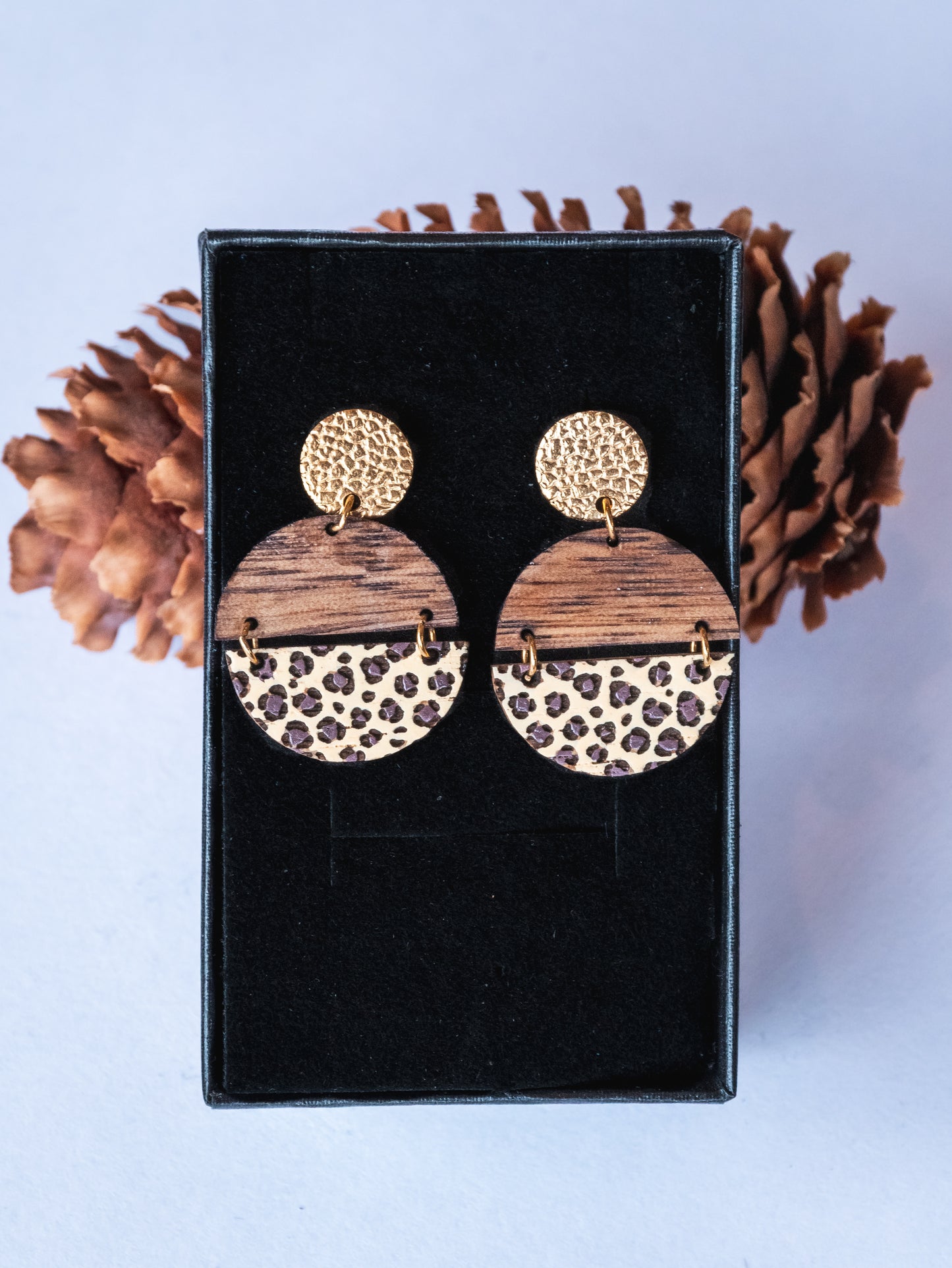 Boucles d’oreilles en bois
