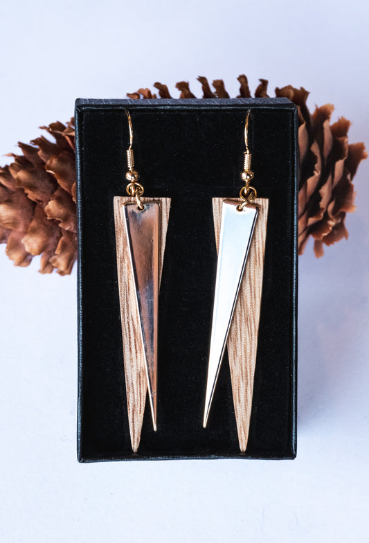 Boucles d’oreilles en bois