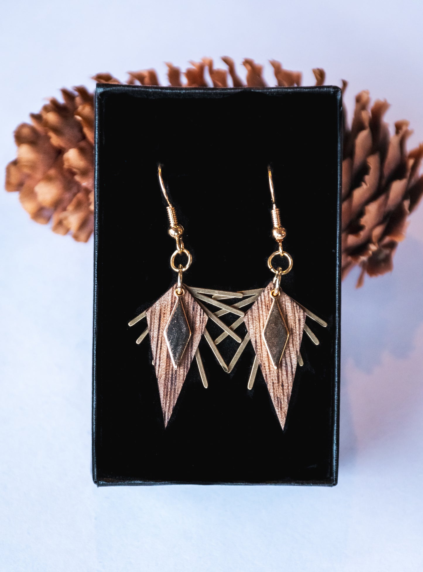 Boucles d’oreilles en bois