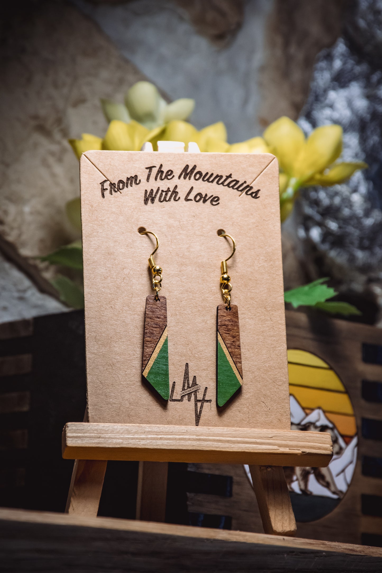 Boucles d’oreilles en bois