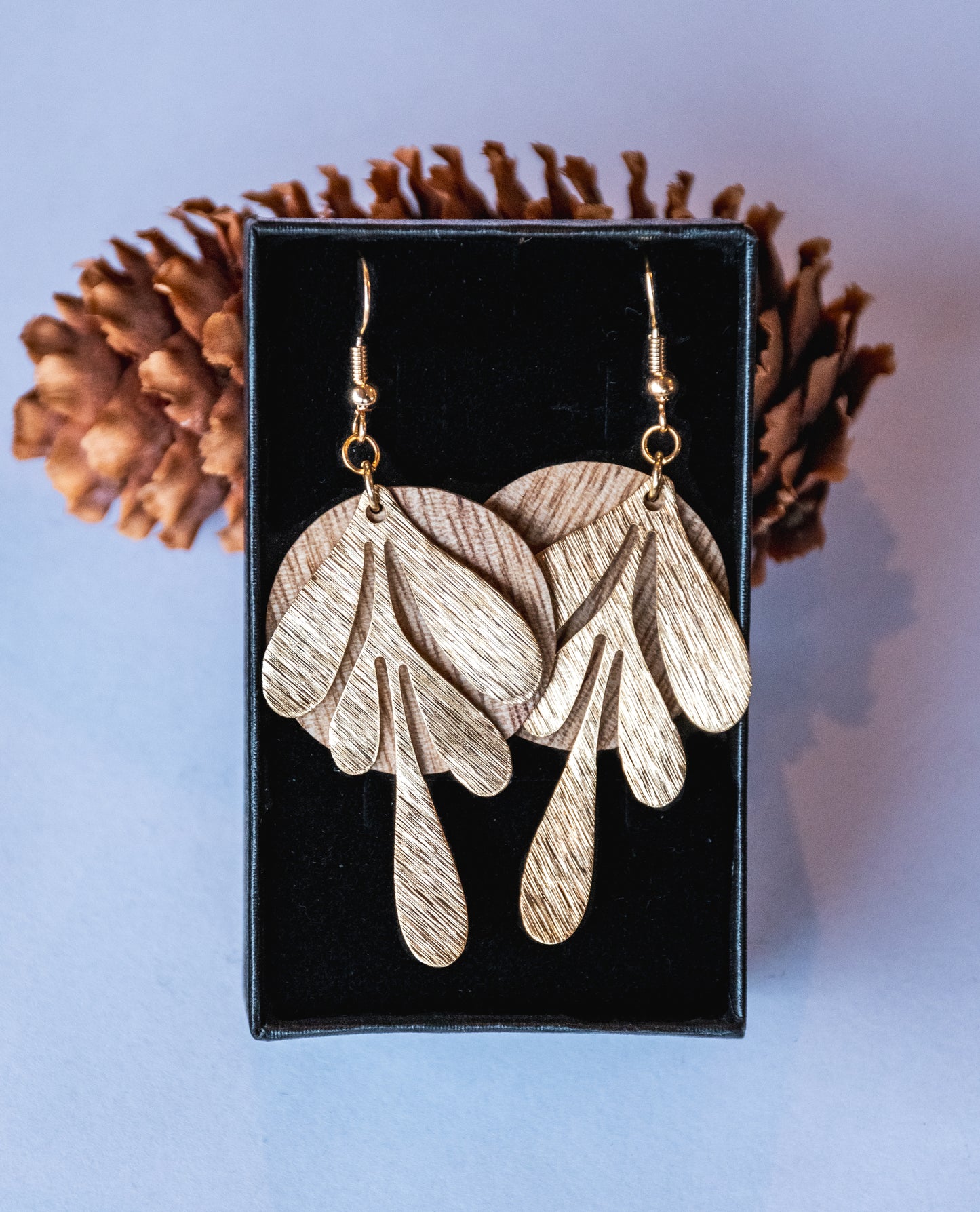 Boucles d’oreilles en bois