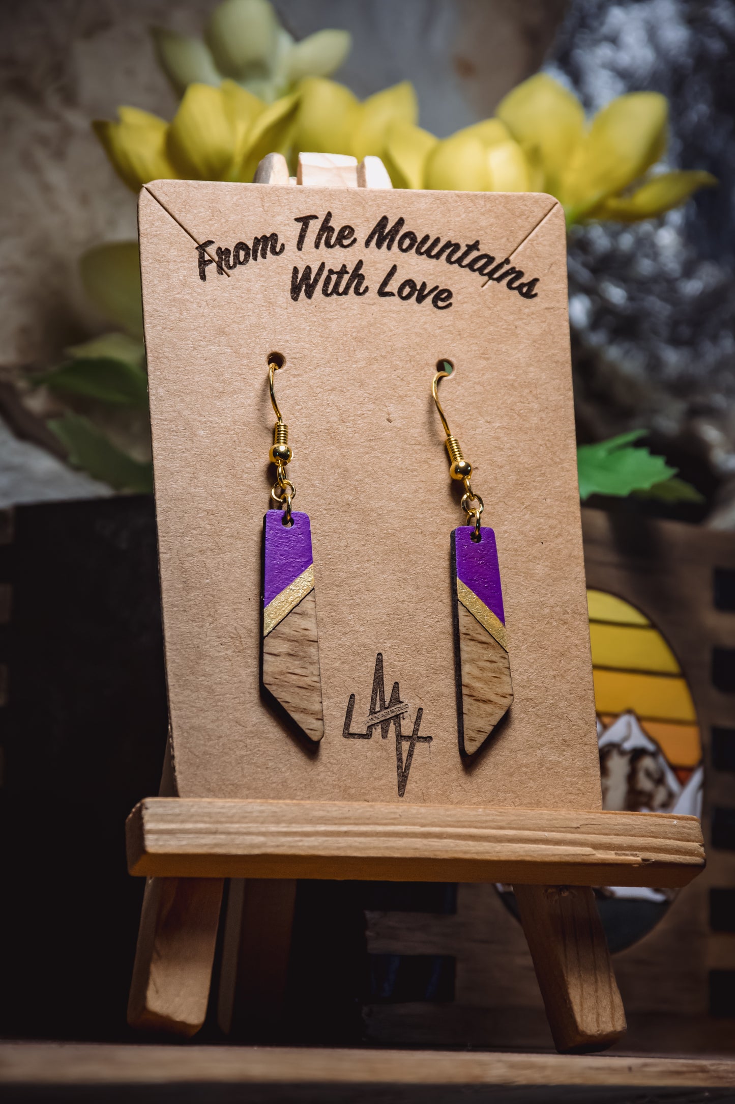 Boucles d’oreilles en bois