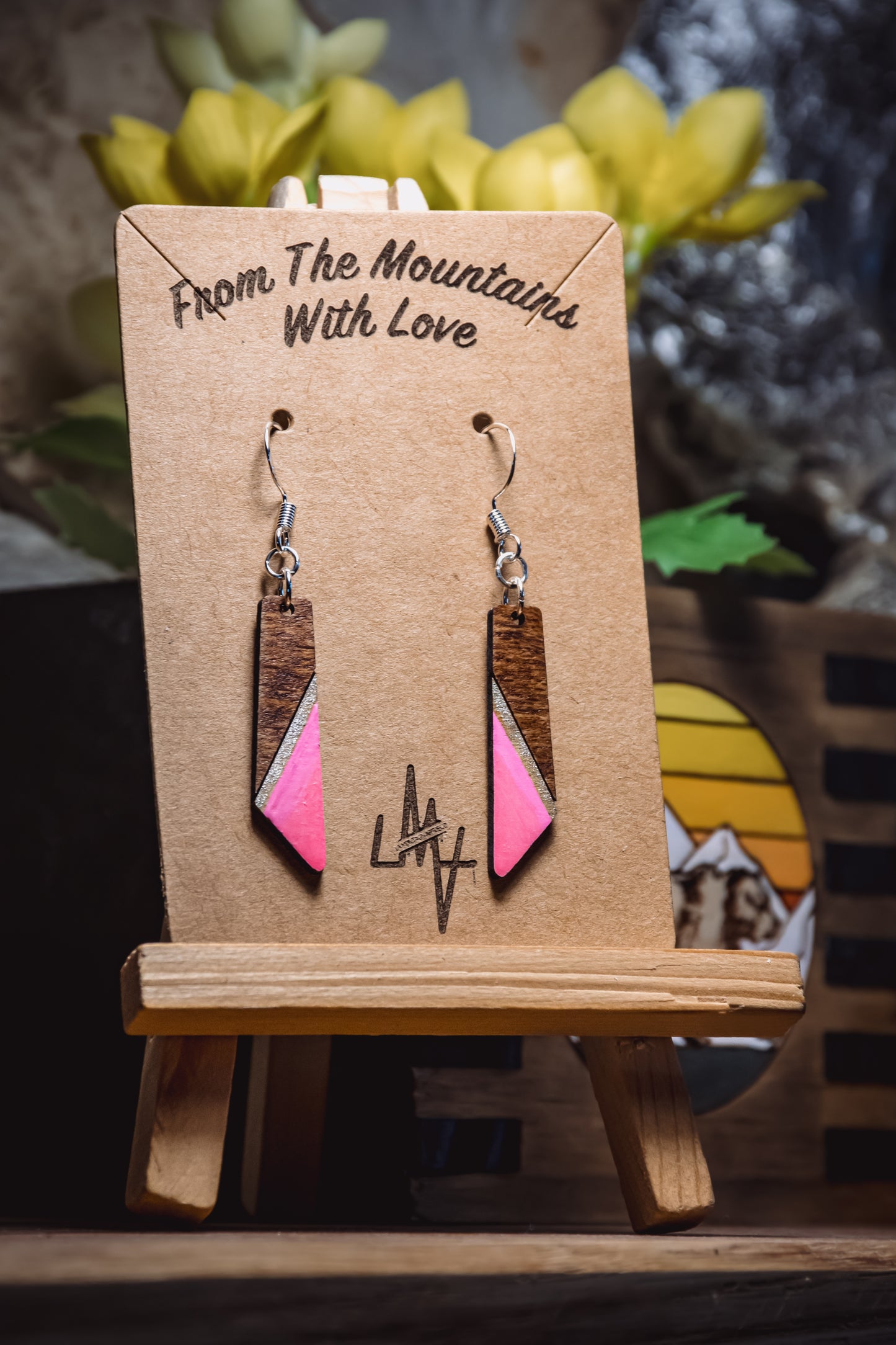 Boucles d’oreilles en bois