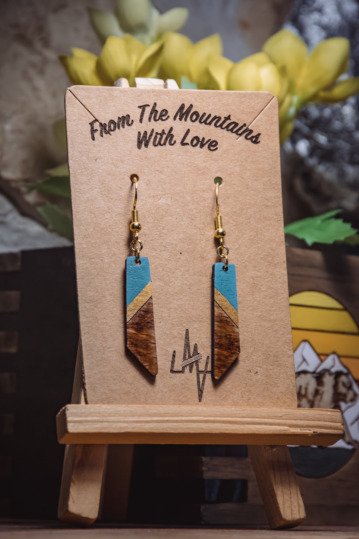 Boucles d’oreilles en bois