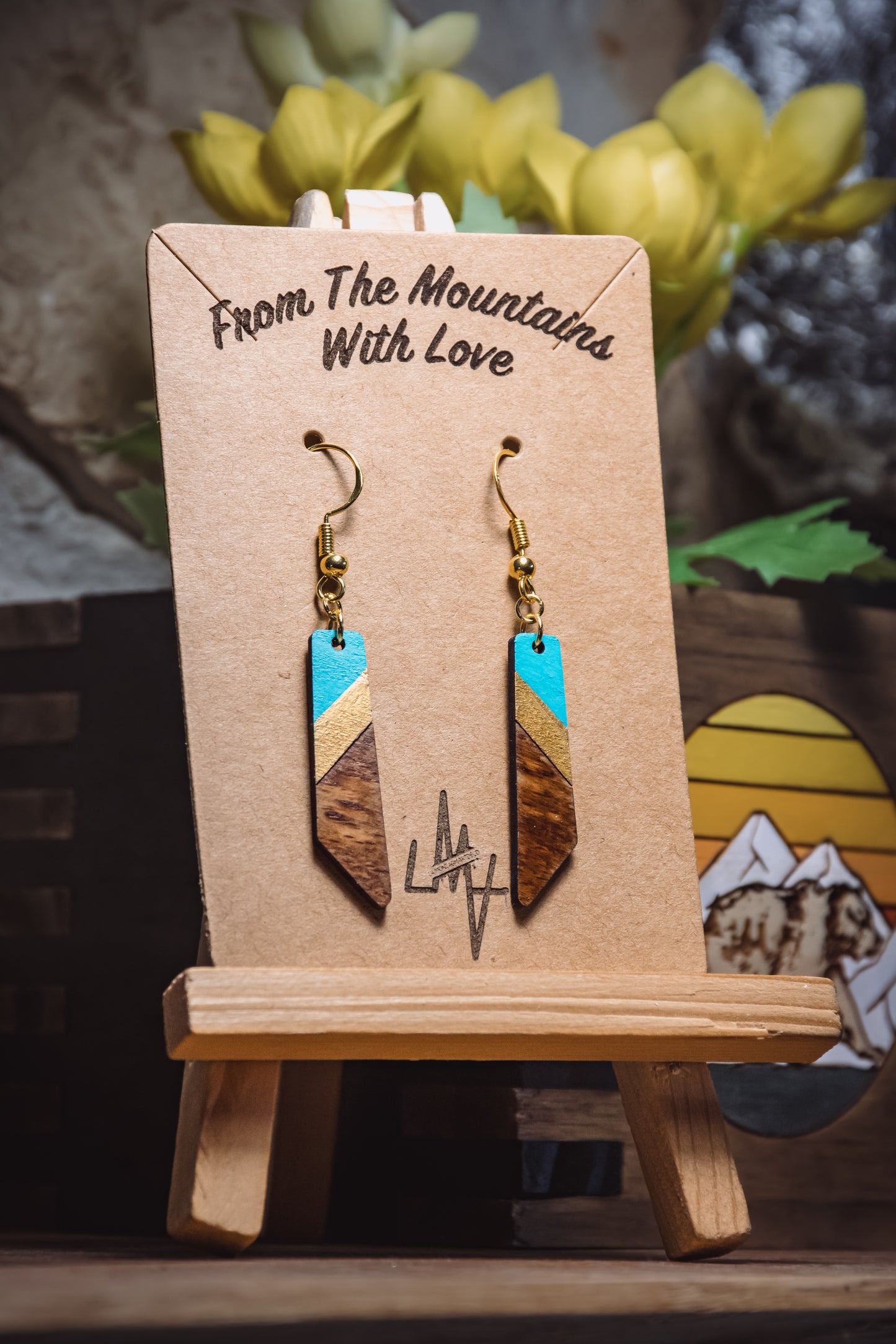 Boucles d’oreilles en bois