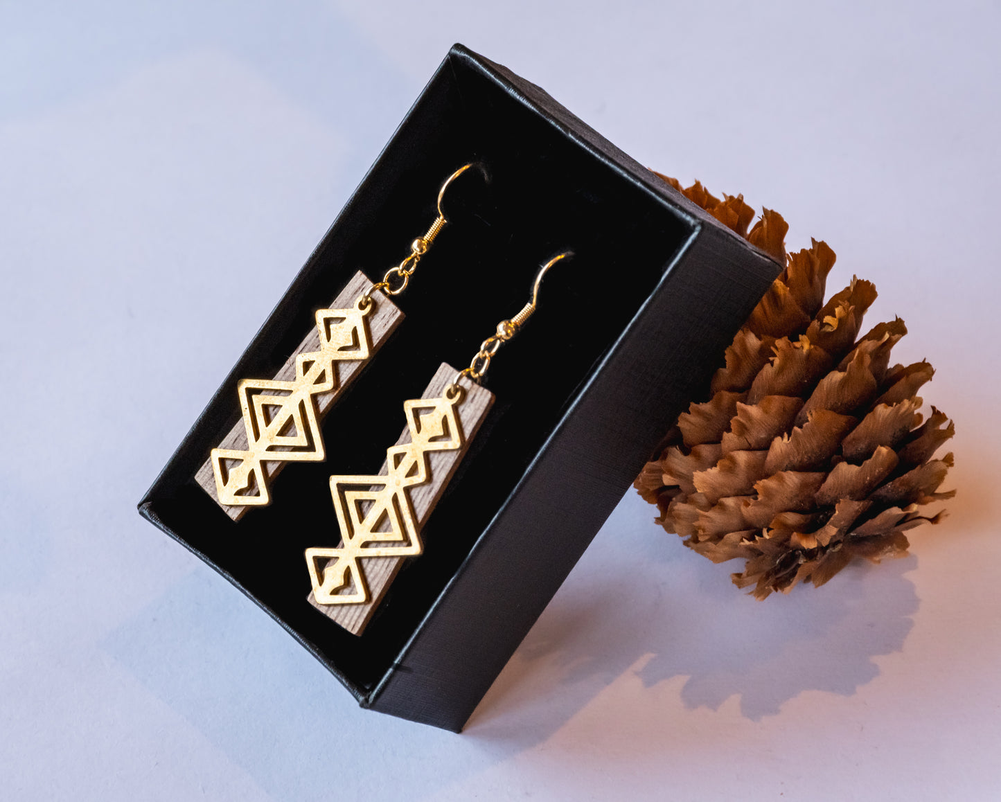 Boucles d’oreilles en bois