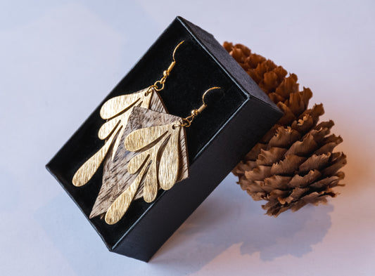 Boucles d’oreilles en bois