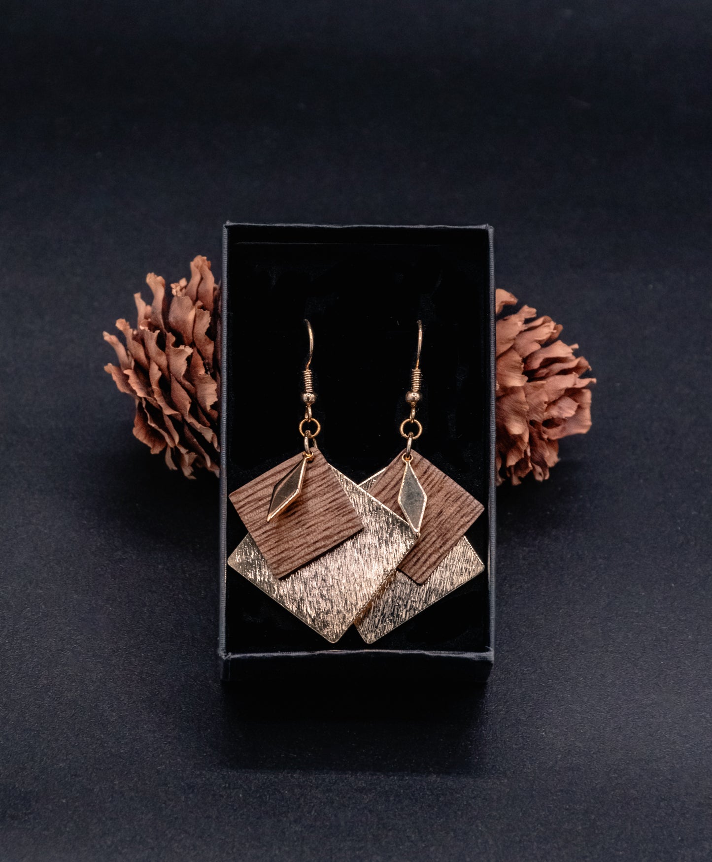 Boucles d’oreilles en bois