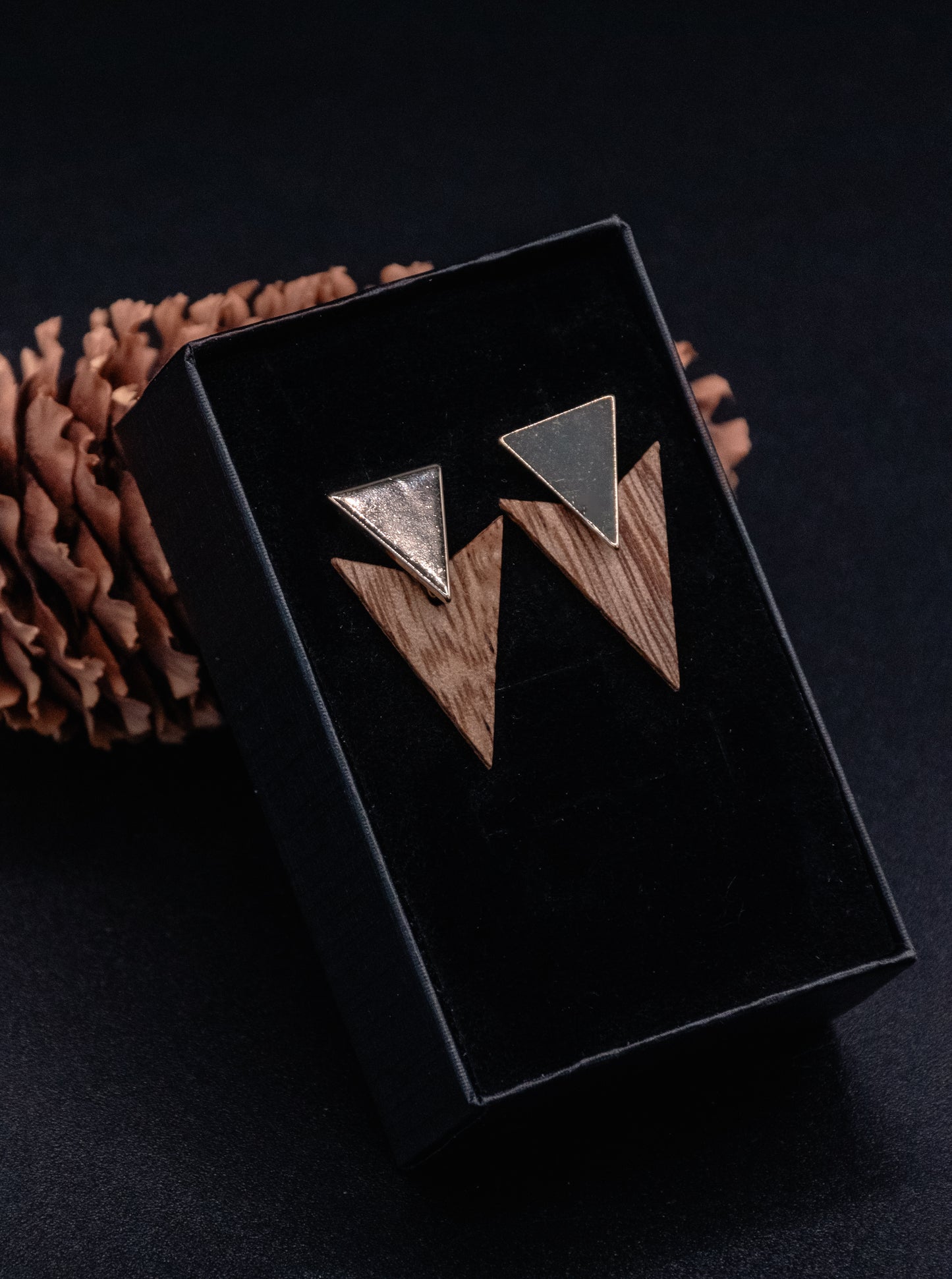 Boucles d’oreilles en bois