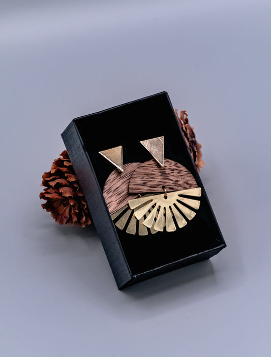 Boucles d’oreilles en bois