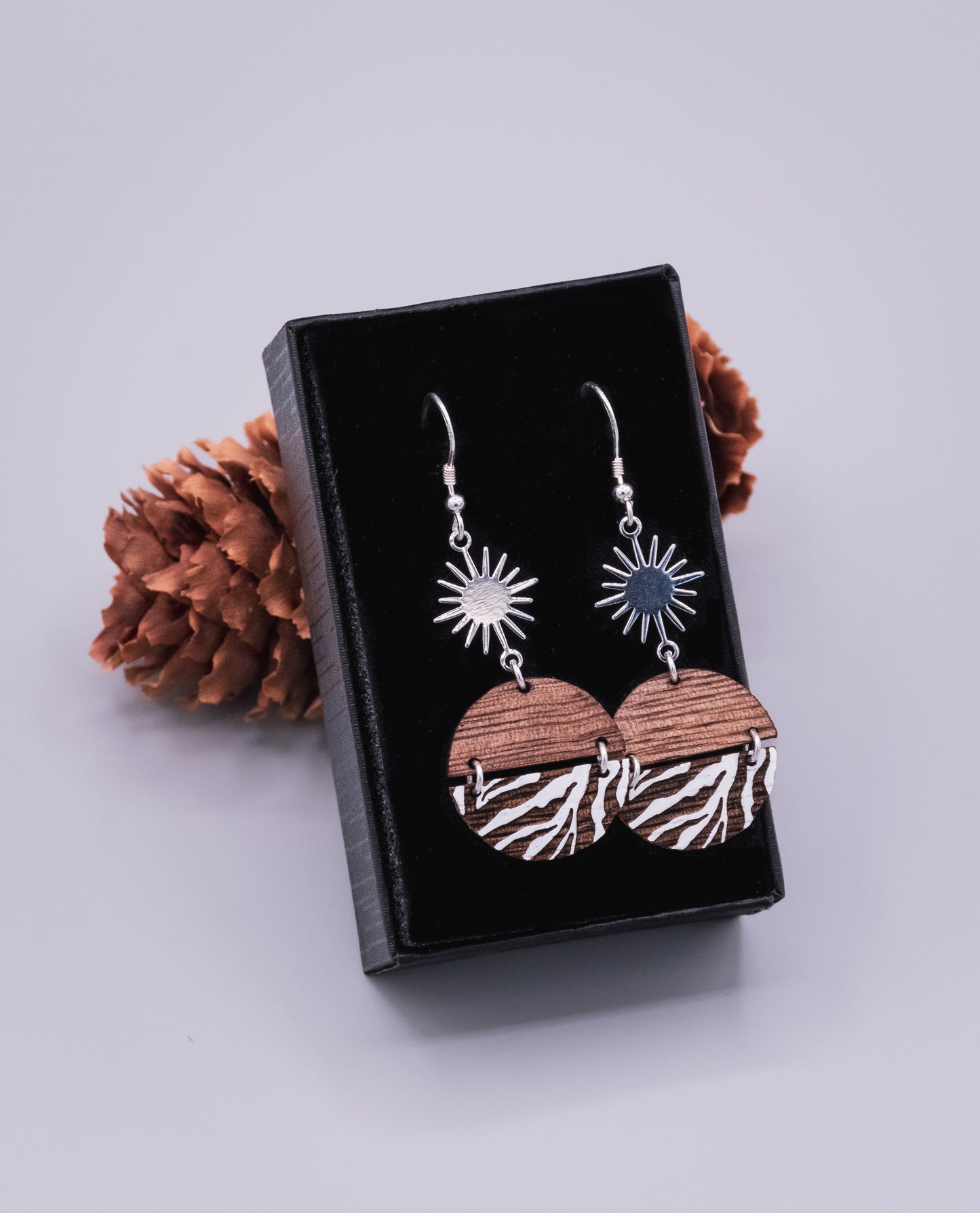 Boucles d’oreilles en bois