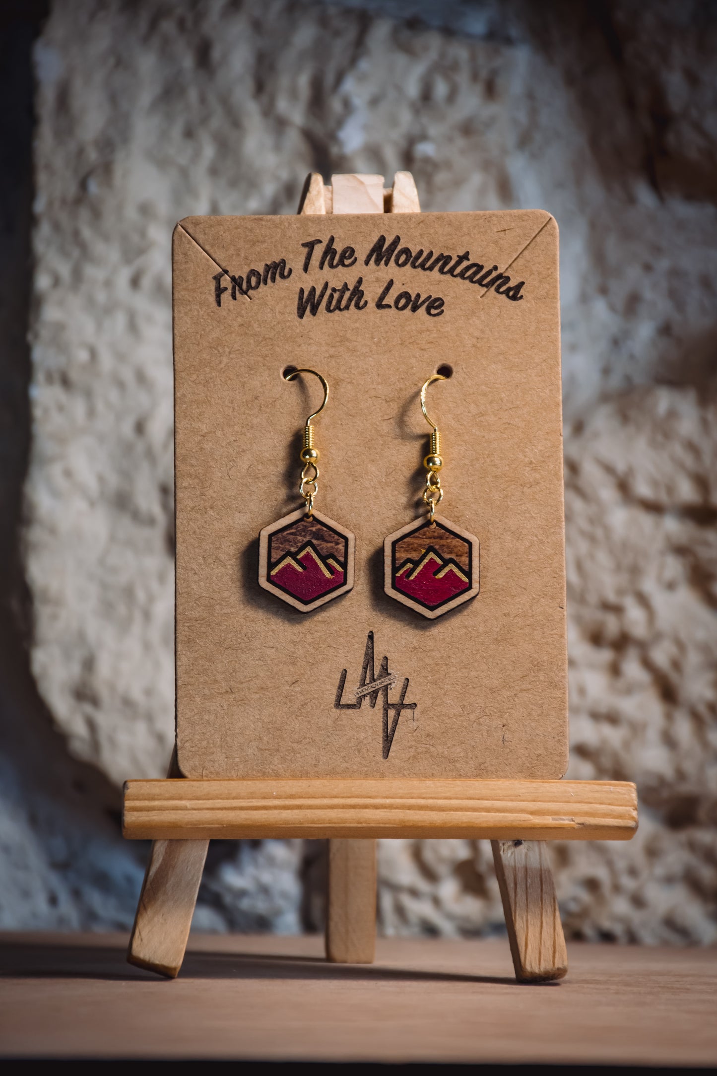 Boucles d’oreilles en bois