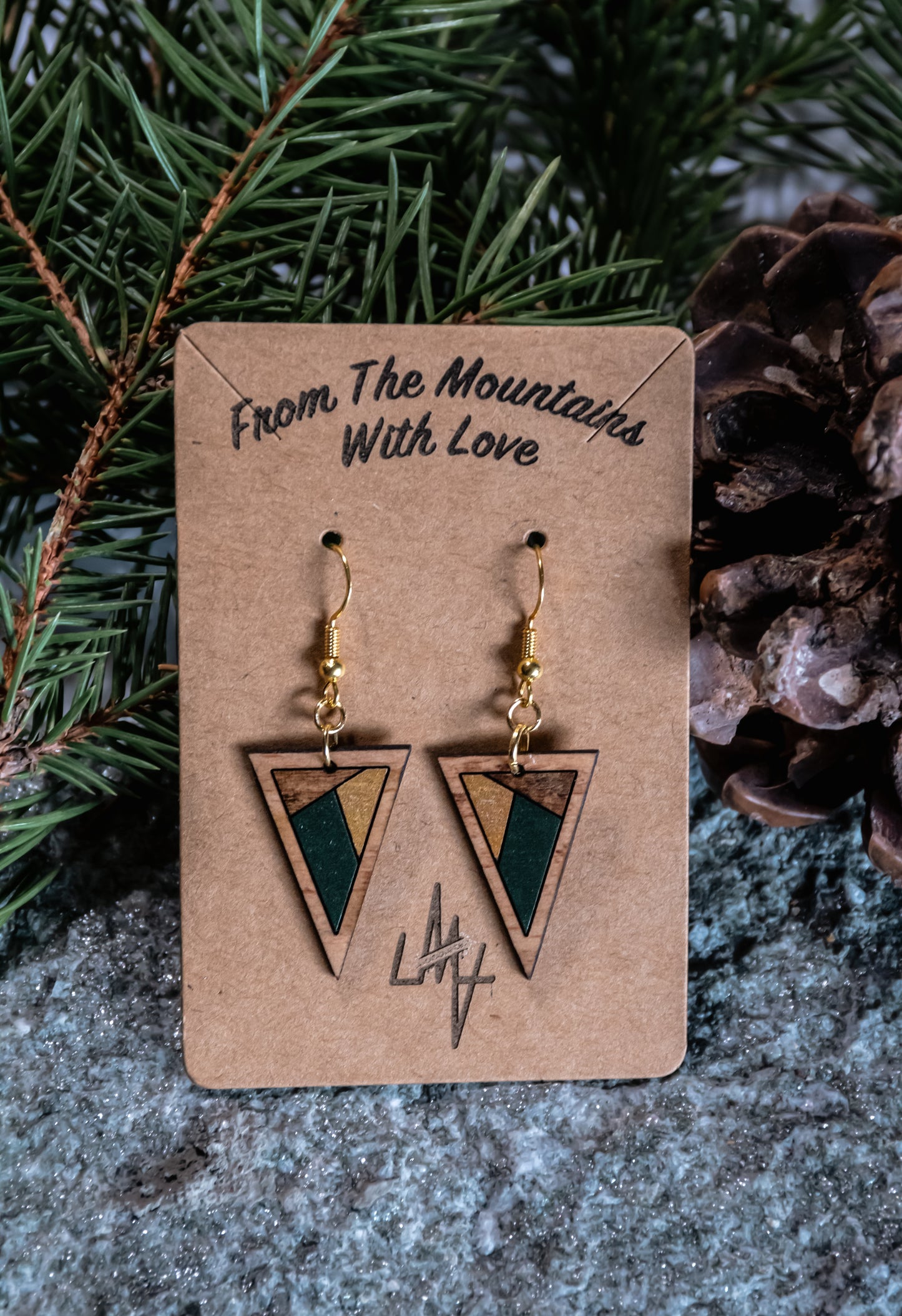 Boucles d’oreilles en bois