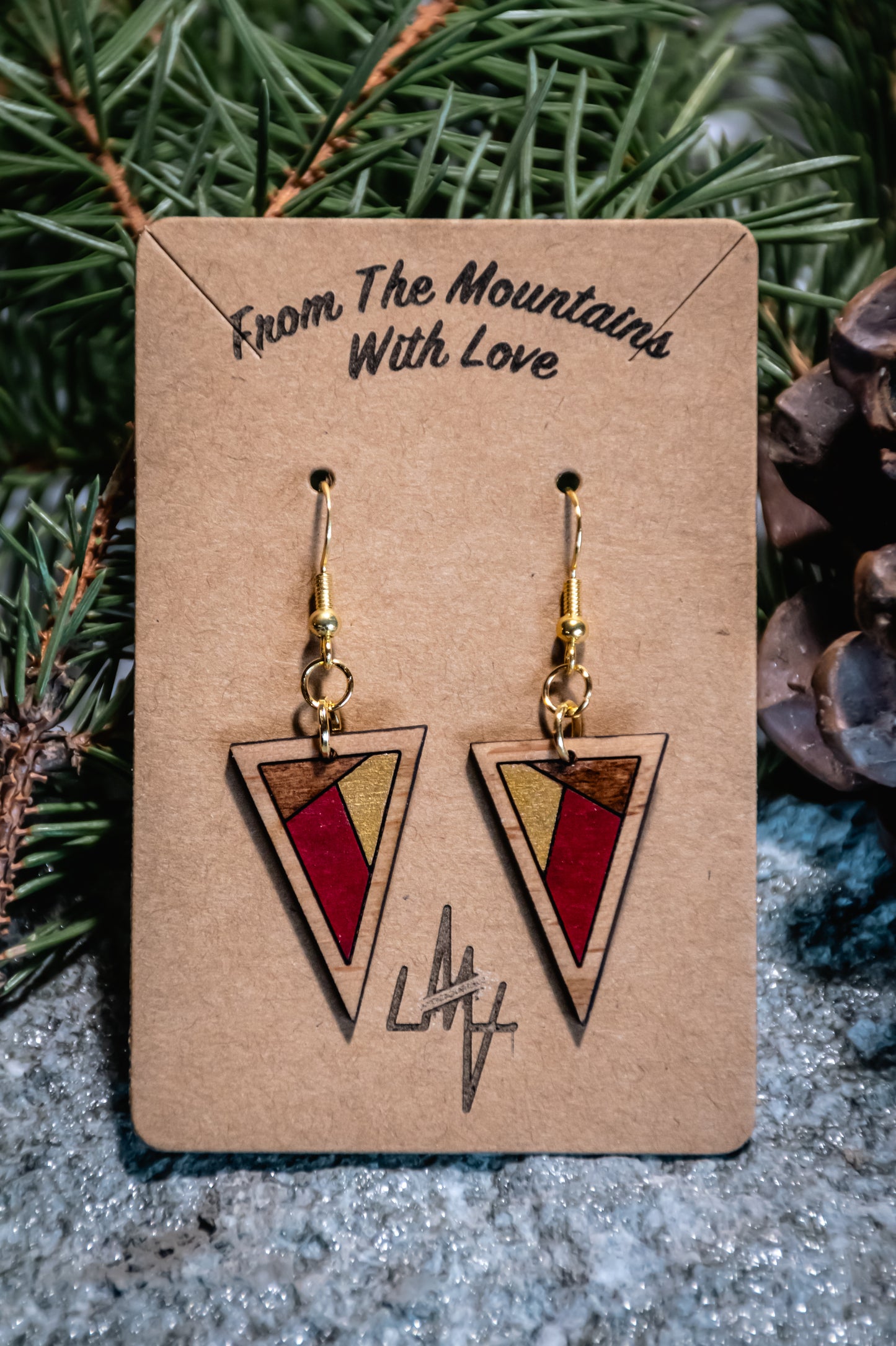 Boucles d’oreilles en bois