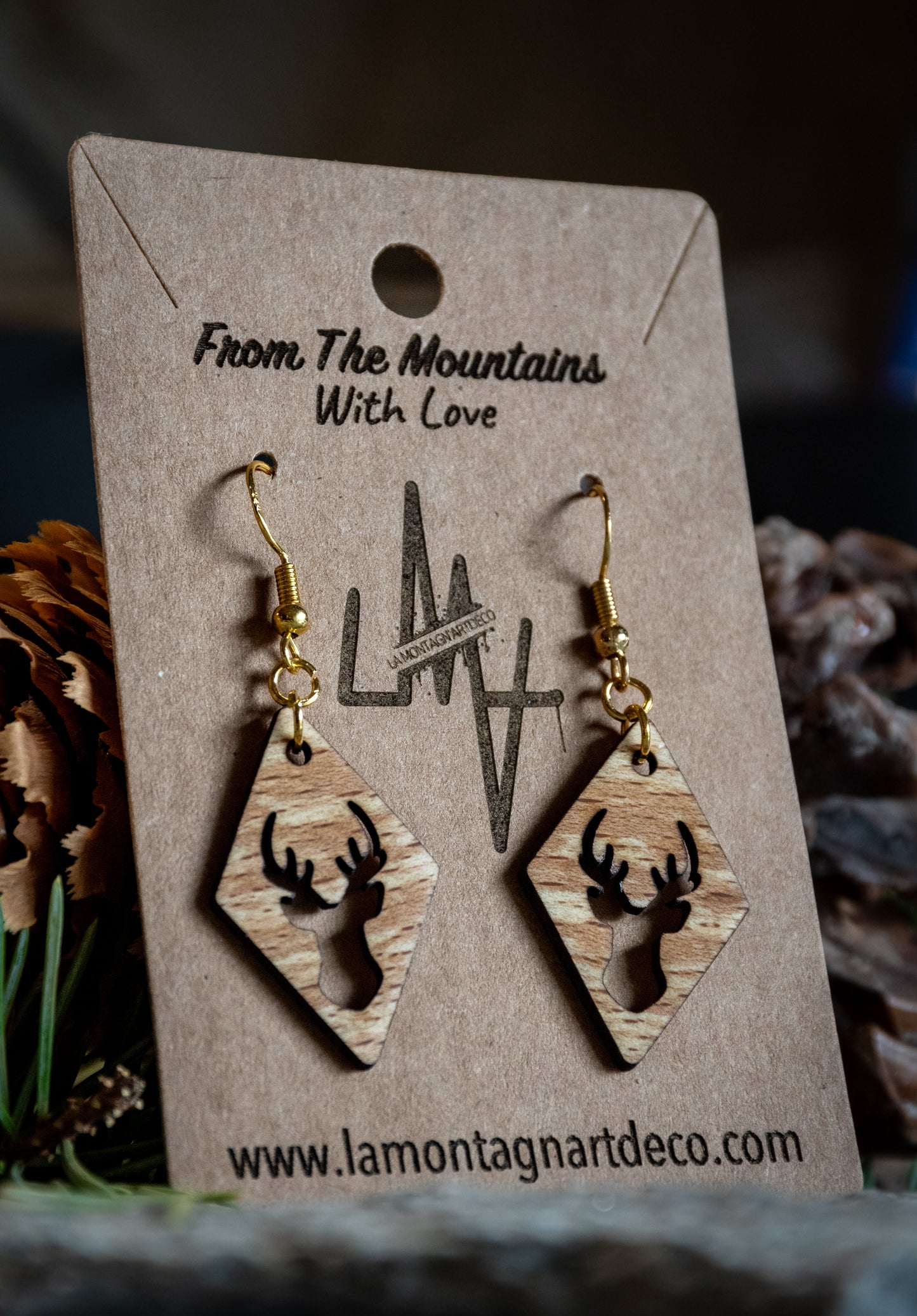 Boucles d’oreilles en bois