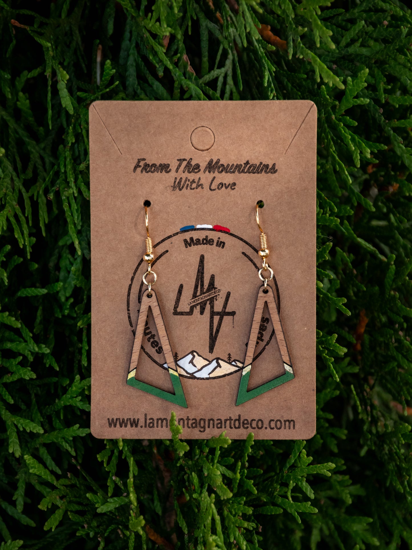 Boucles d’oreilles en bois