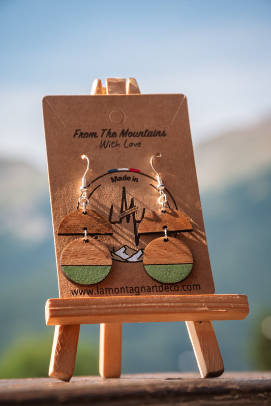 Boucles d’oreilles en bois