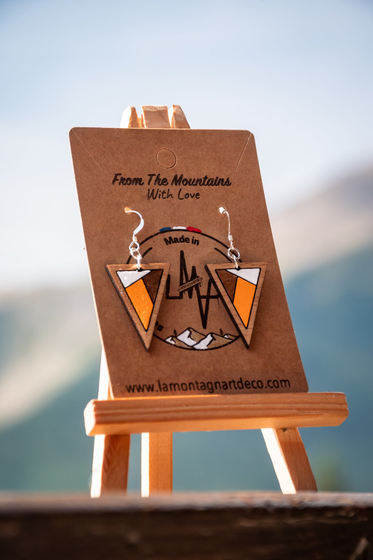 Boucles d’oreilles en bois