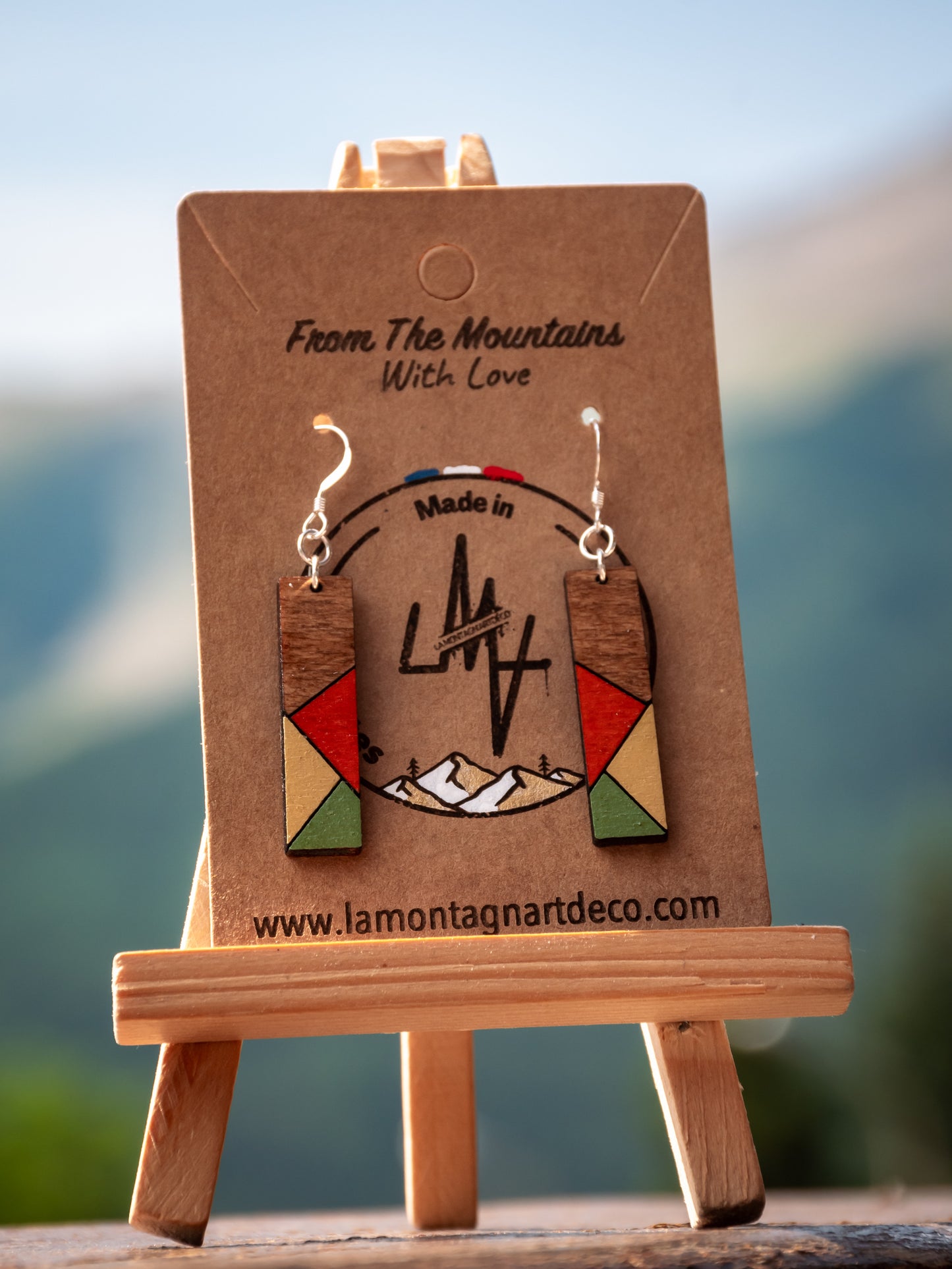 Boucles d’oreilles en bois