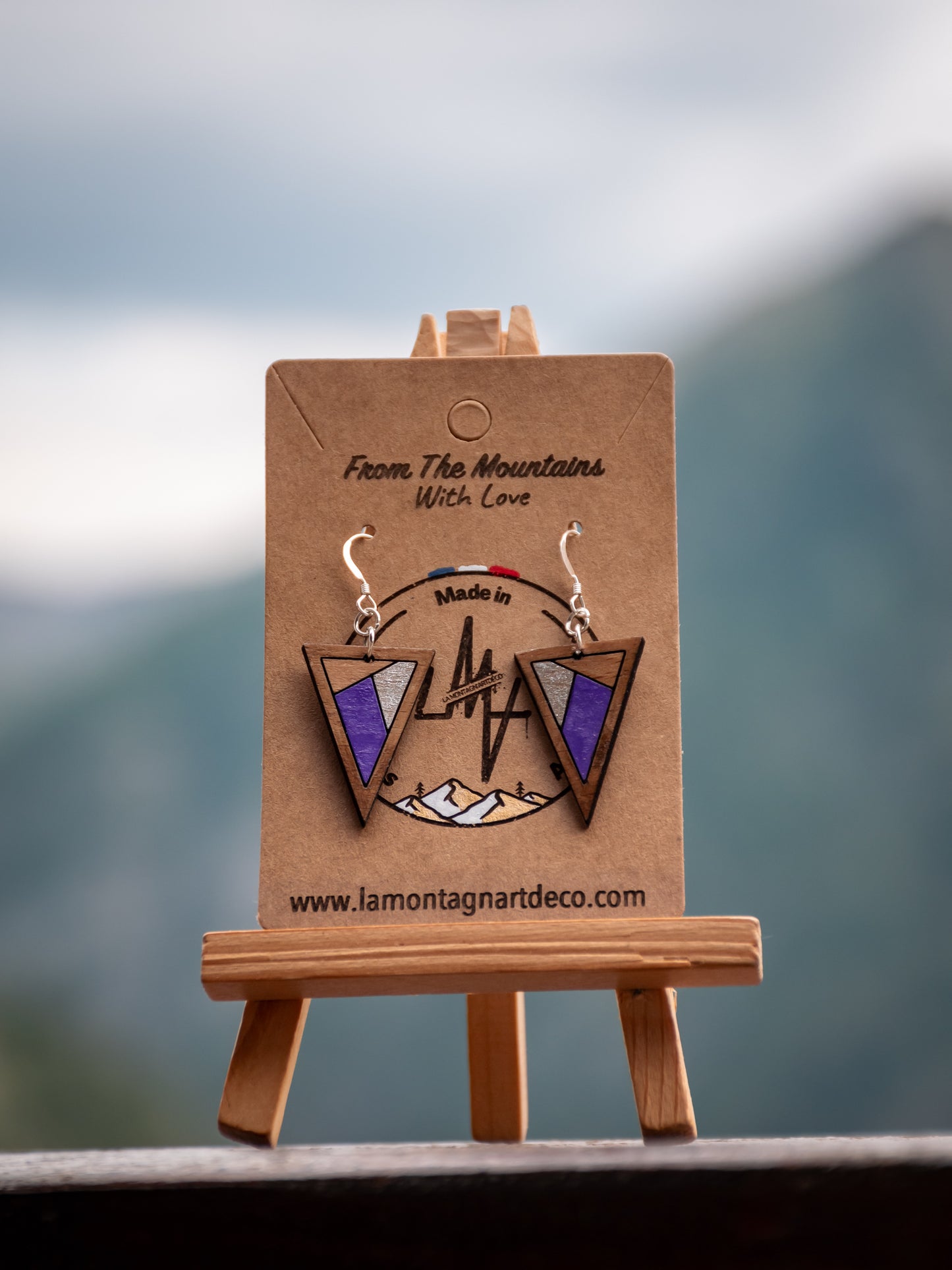 Boucles d’oreilles en bois