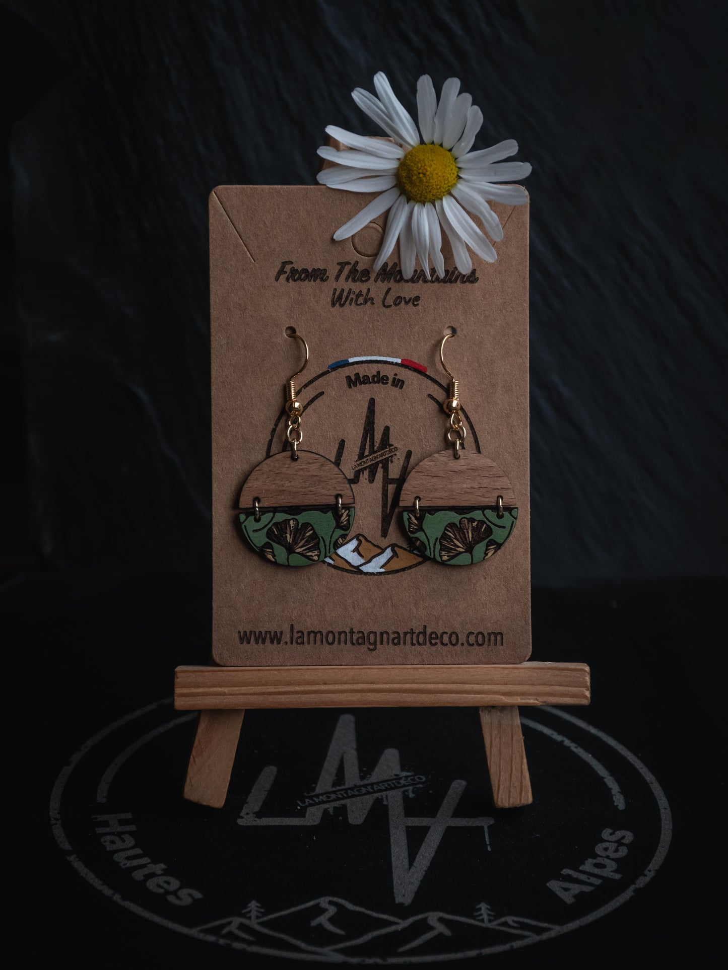 Boucles d’oreilles en bois