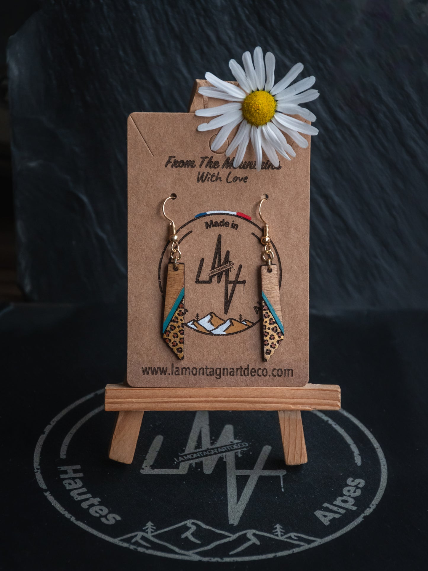 Boucles d’oreilles en bois