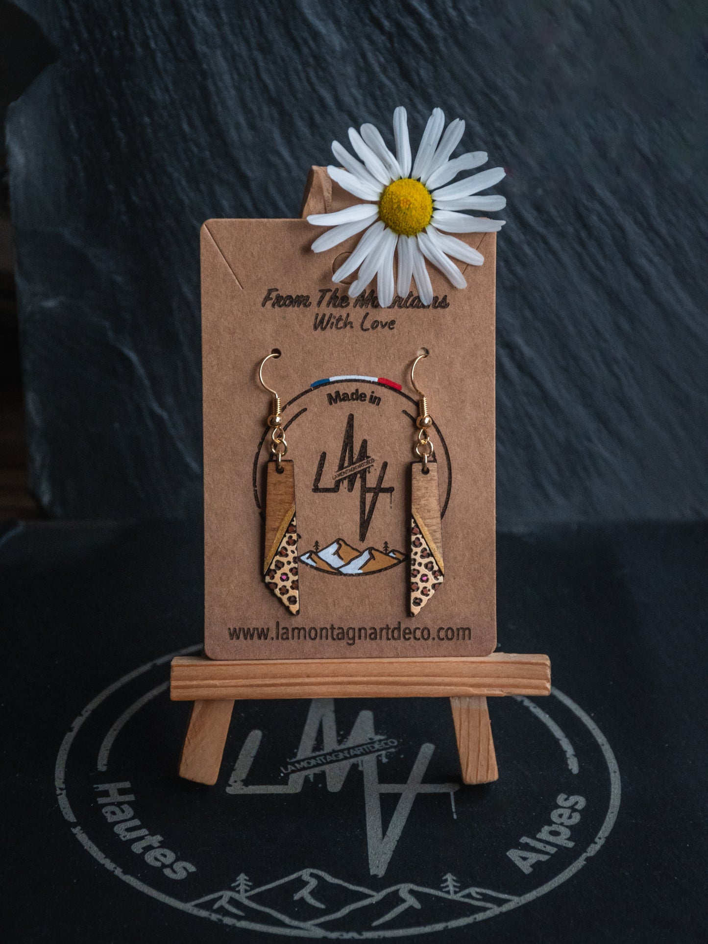 Boucles d’oreilles en bois