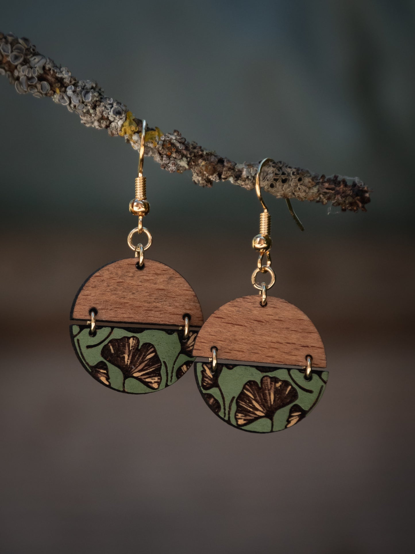 Boucles d’oreilles en bois