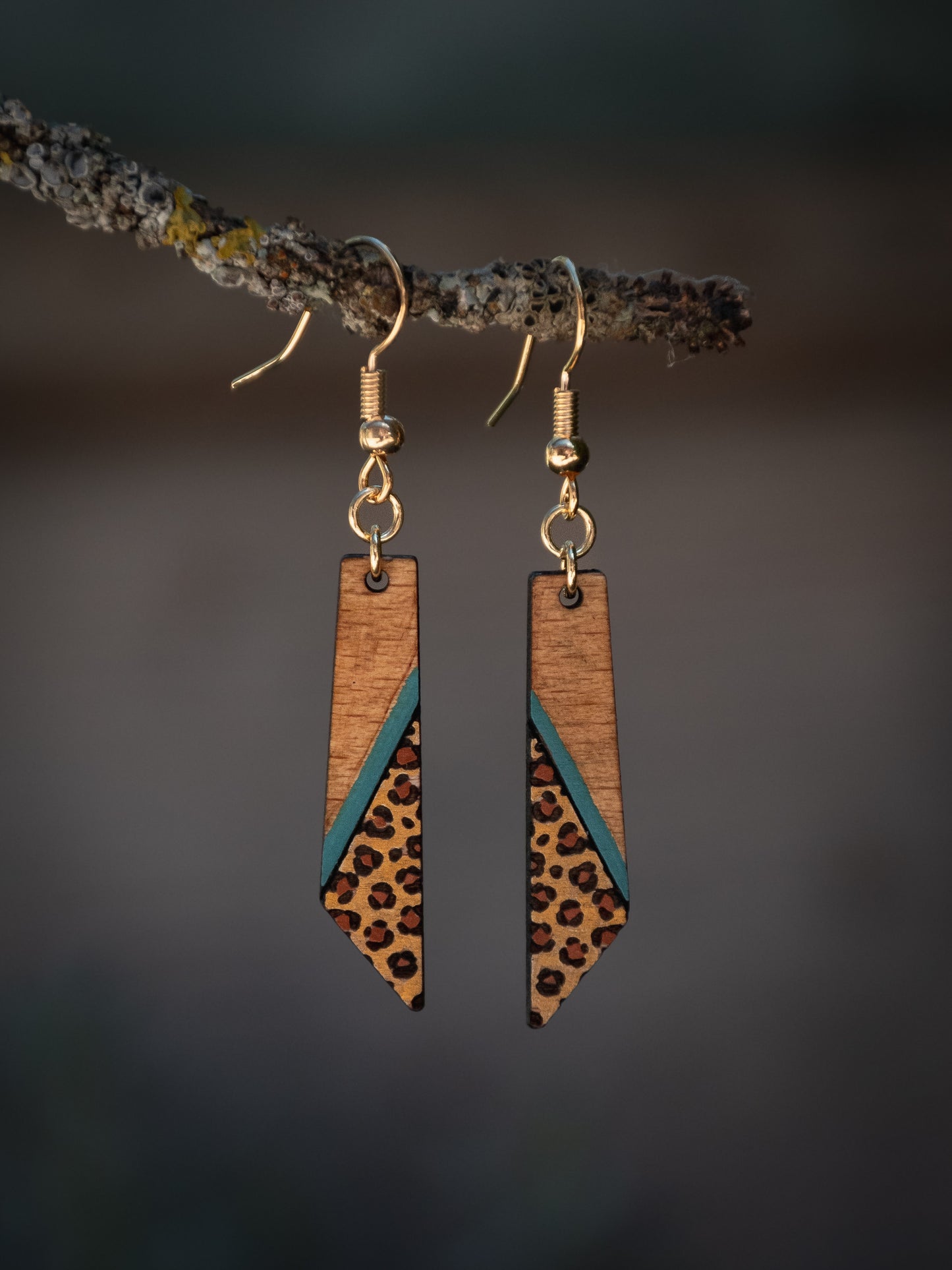 Boucles d’oreilles en bois