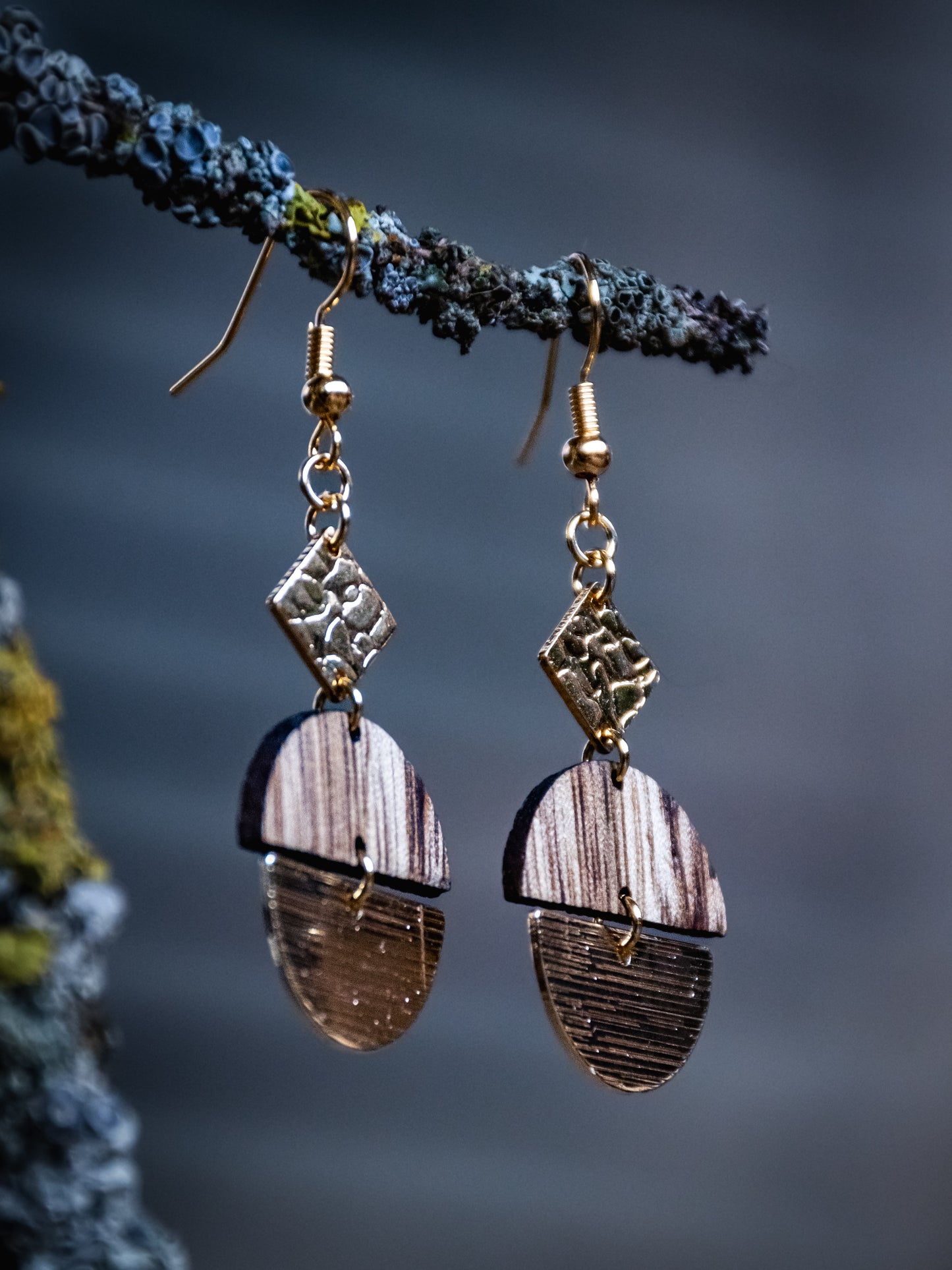 Boucles d’oreilles en bois
