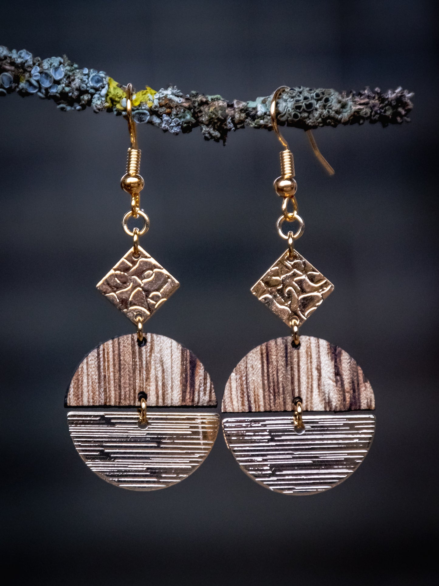 Boucles d’oreilles en bois