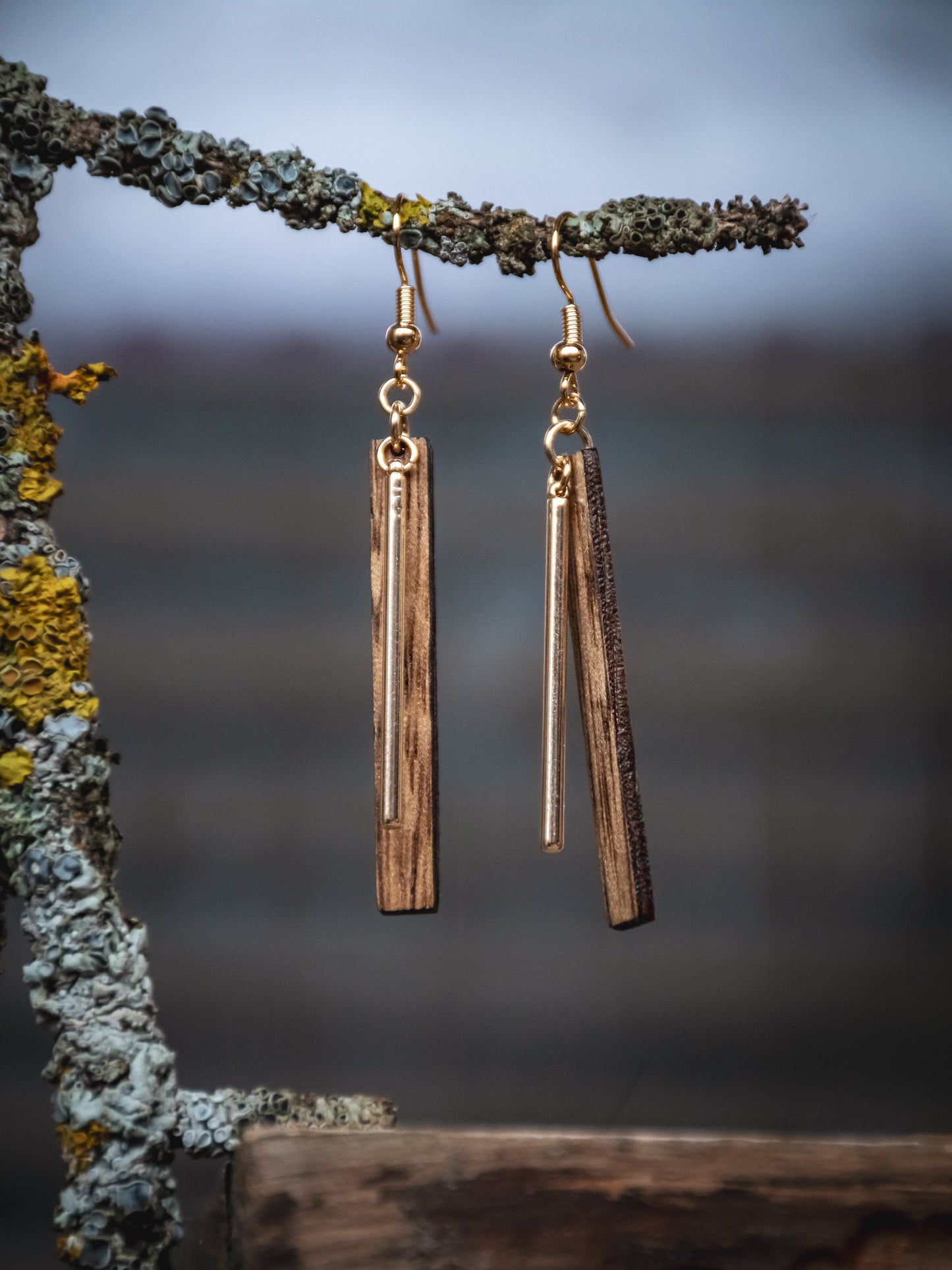 Boucles d’oreilles en bois