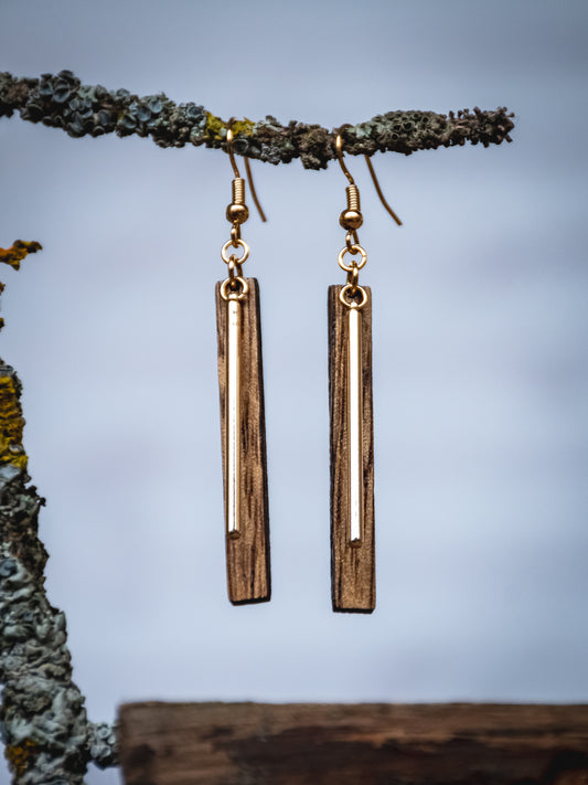 Boucles d’oreilles en bois