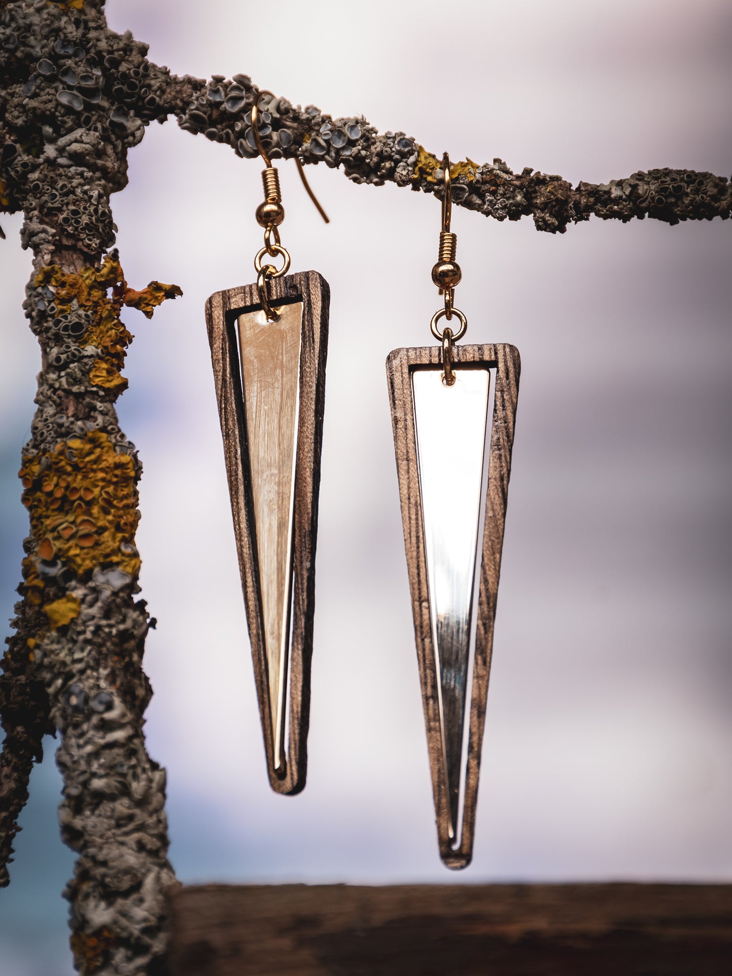 Boucles d’oreilles en bois