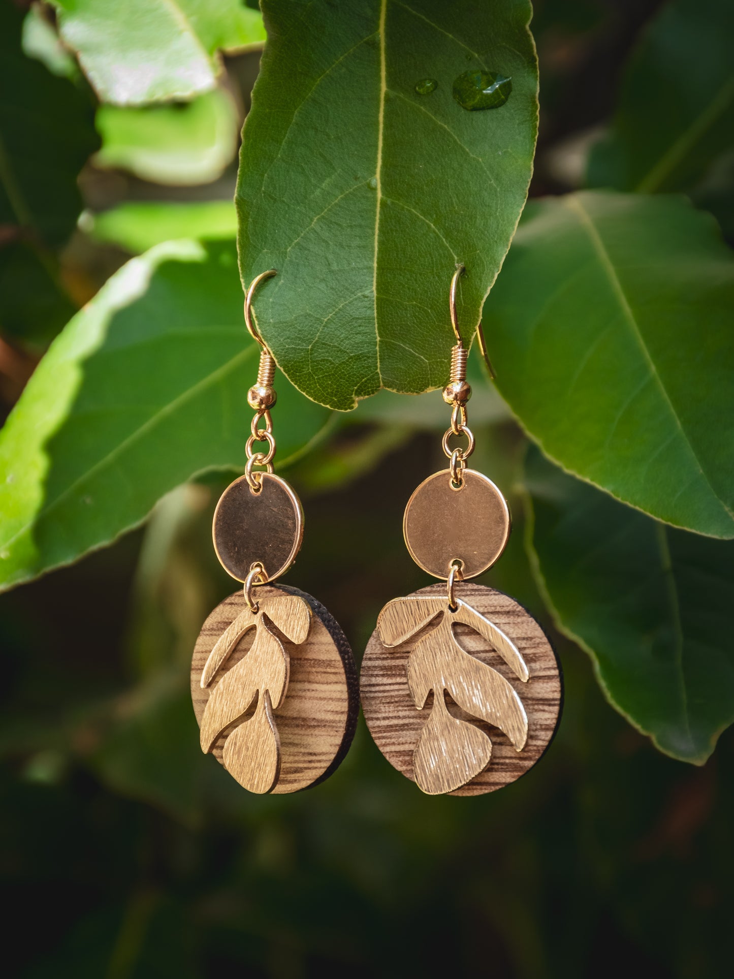 Boucles d’oreilles en bois