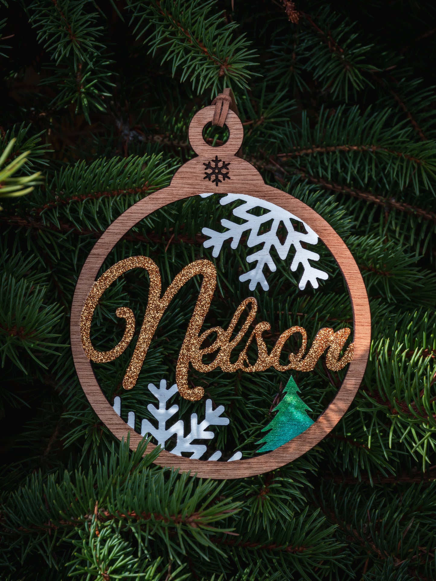 Boule de Noël en bois XXL