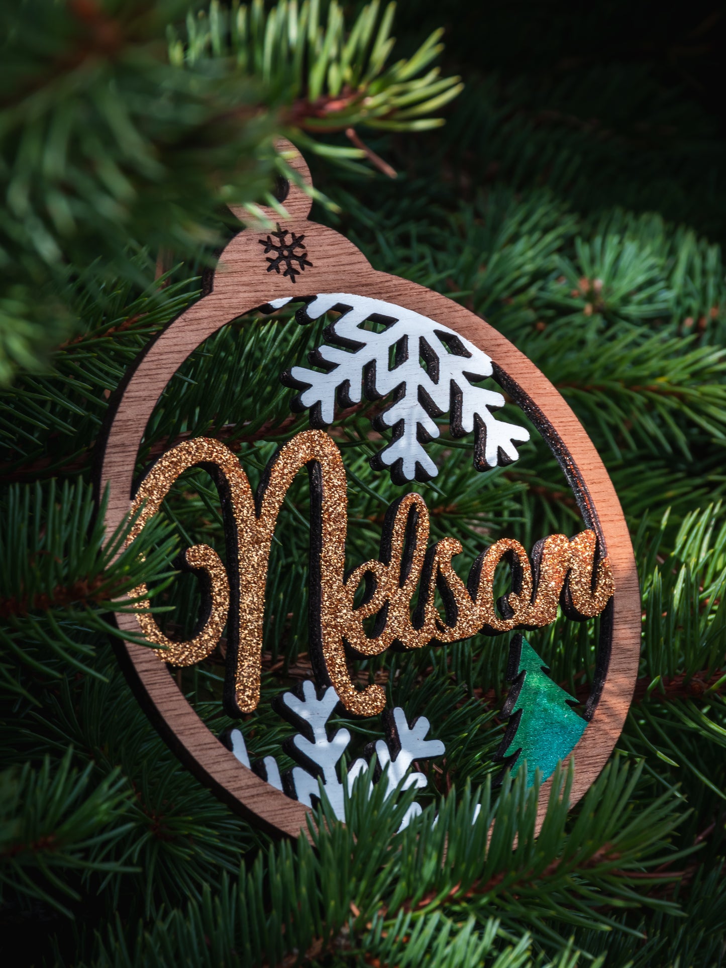 Boule de Noël en bois XXL
