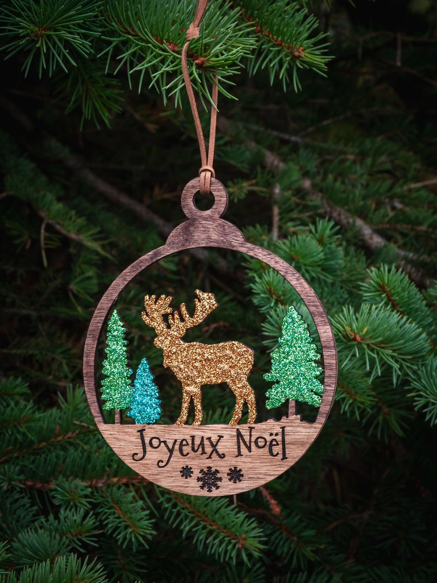 Boule de Noël en bois XXL