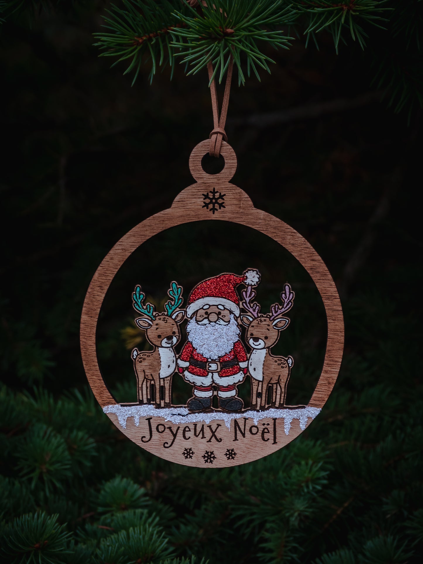 Boule de Noël en bois XXL