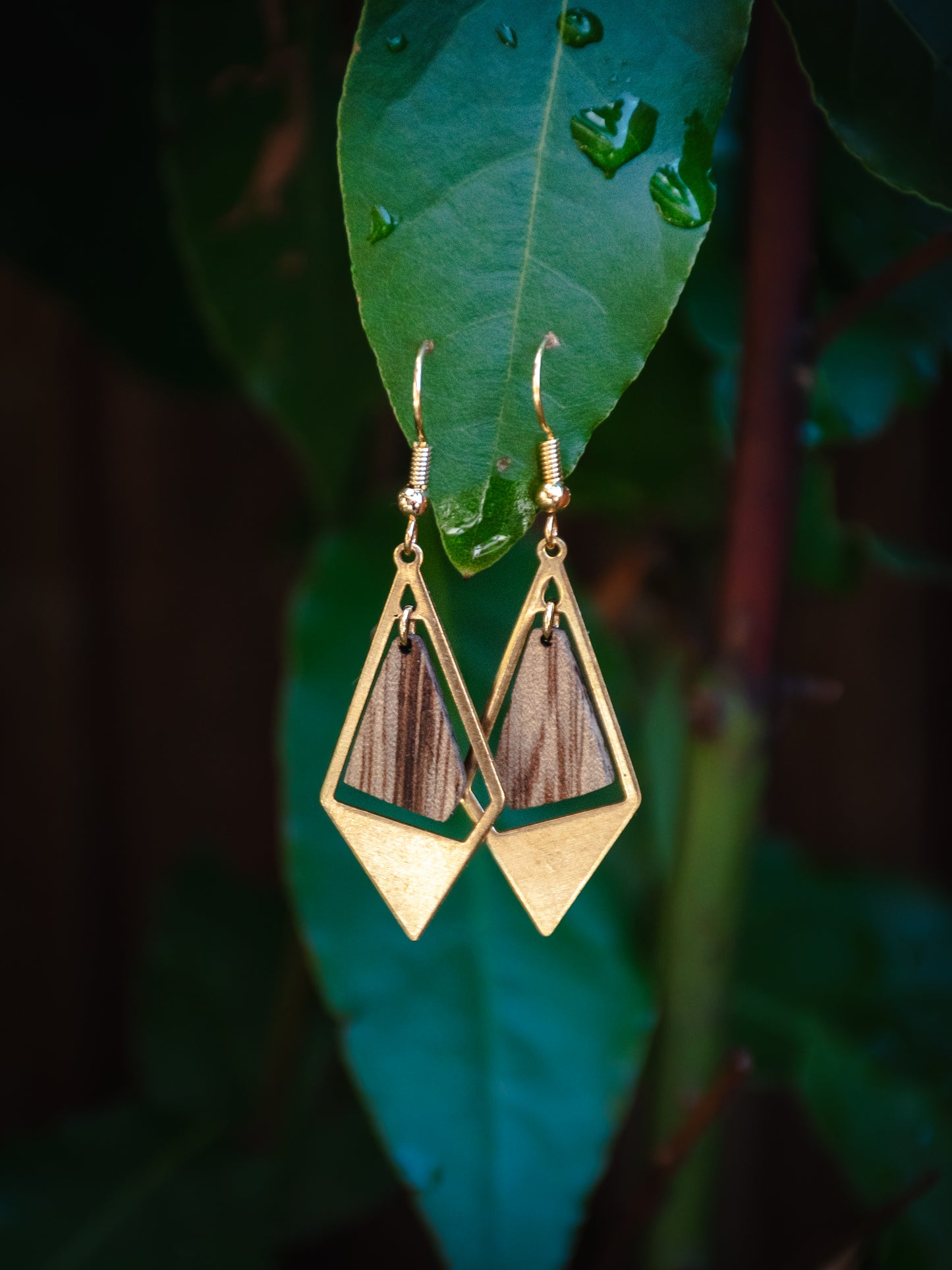 Boucles d’oreilles en bois