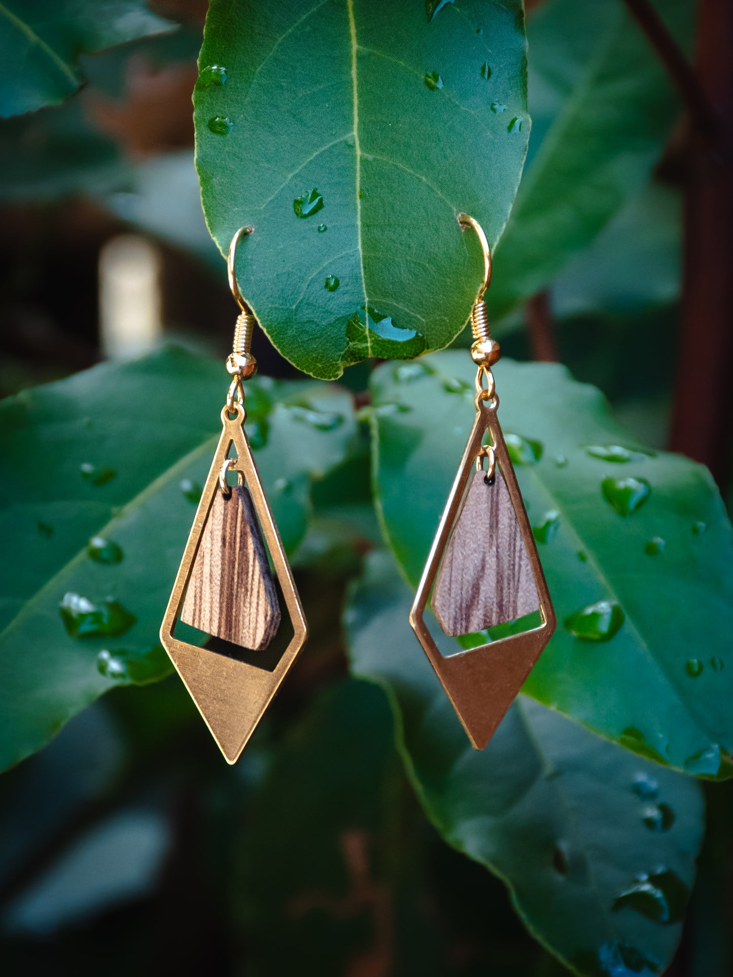 Boucles d’oreilles en bois