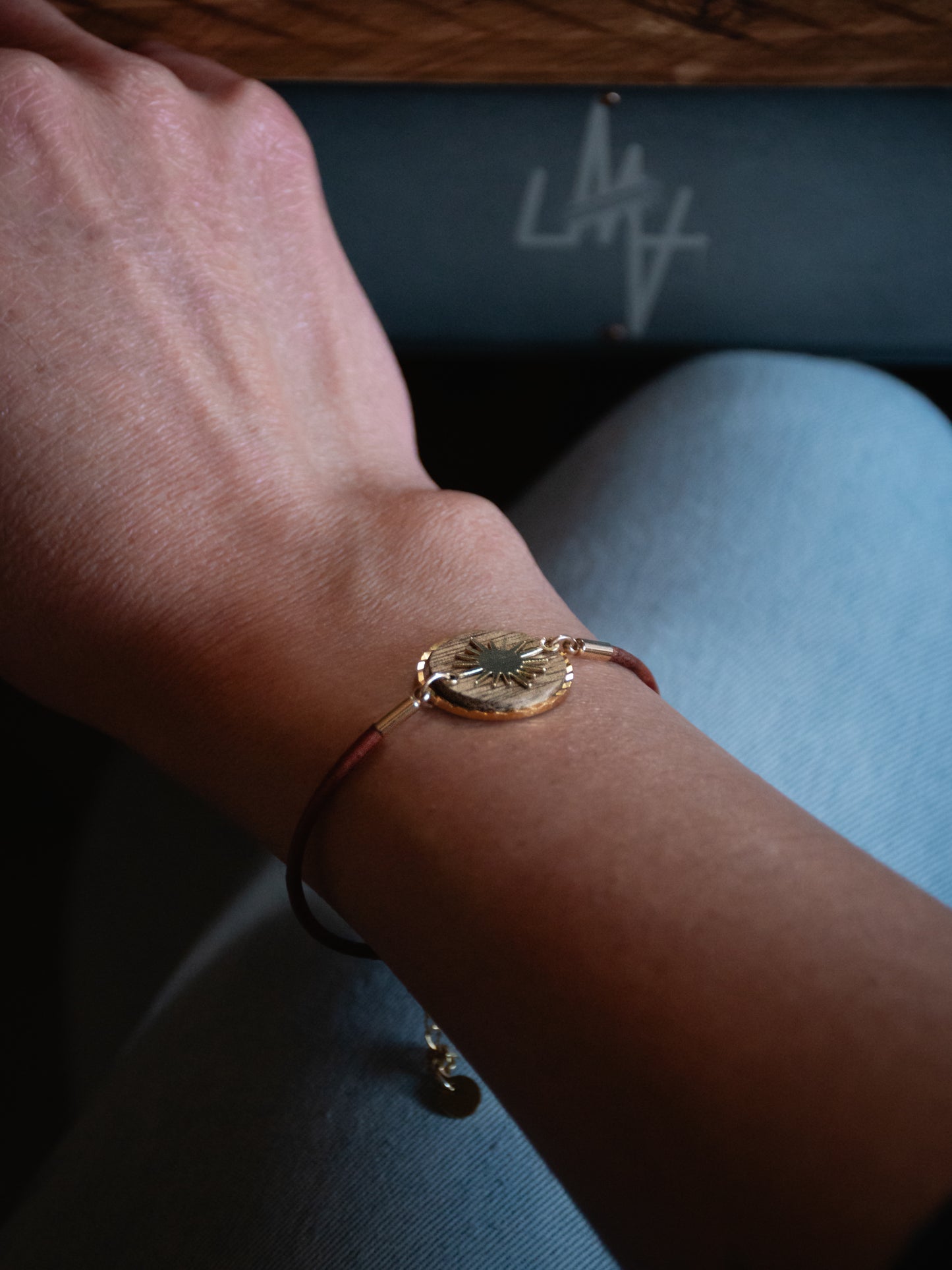 Bracelet en bois et cuir