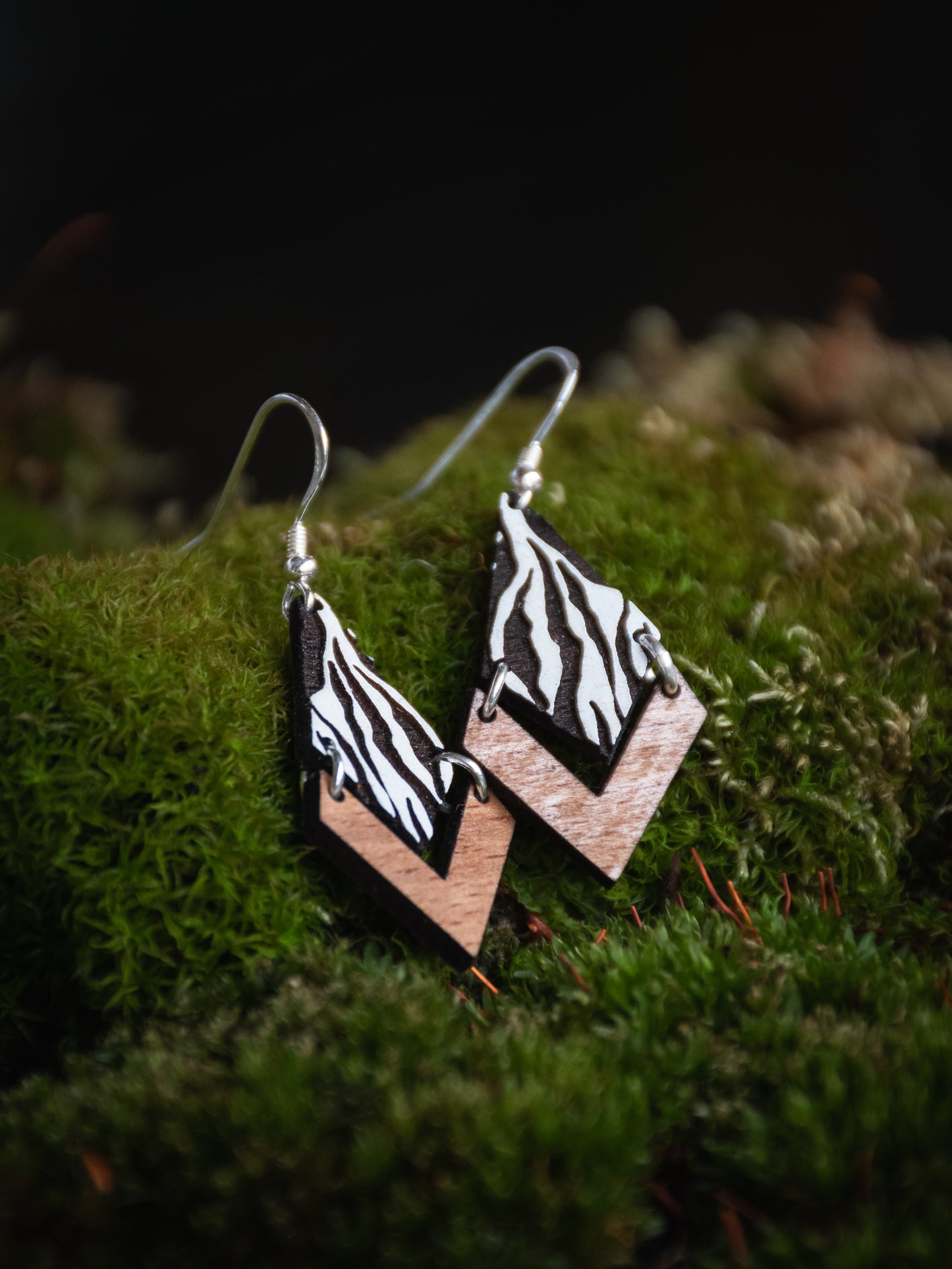 Boucles d’oreilles en bois