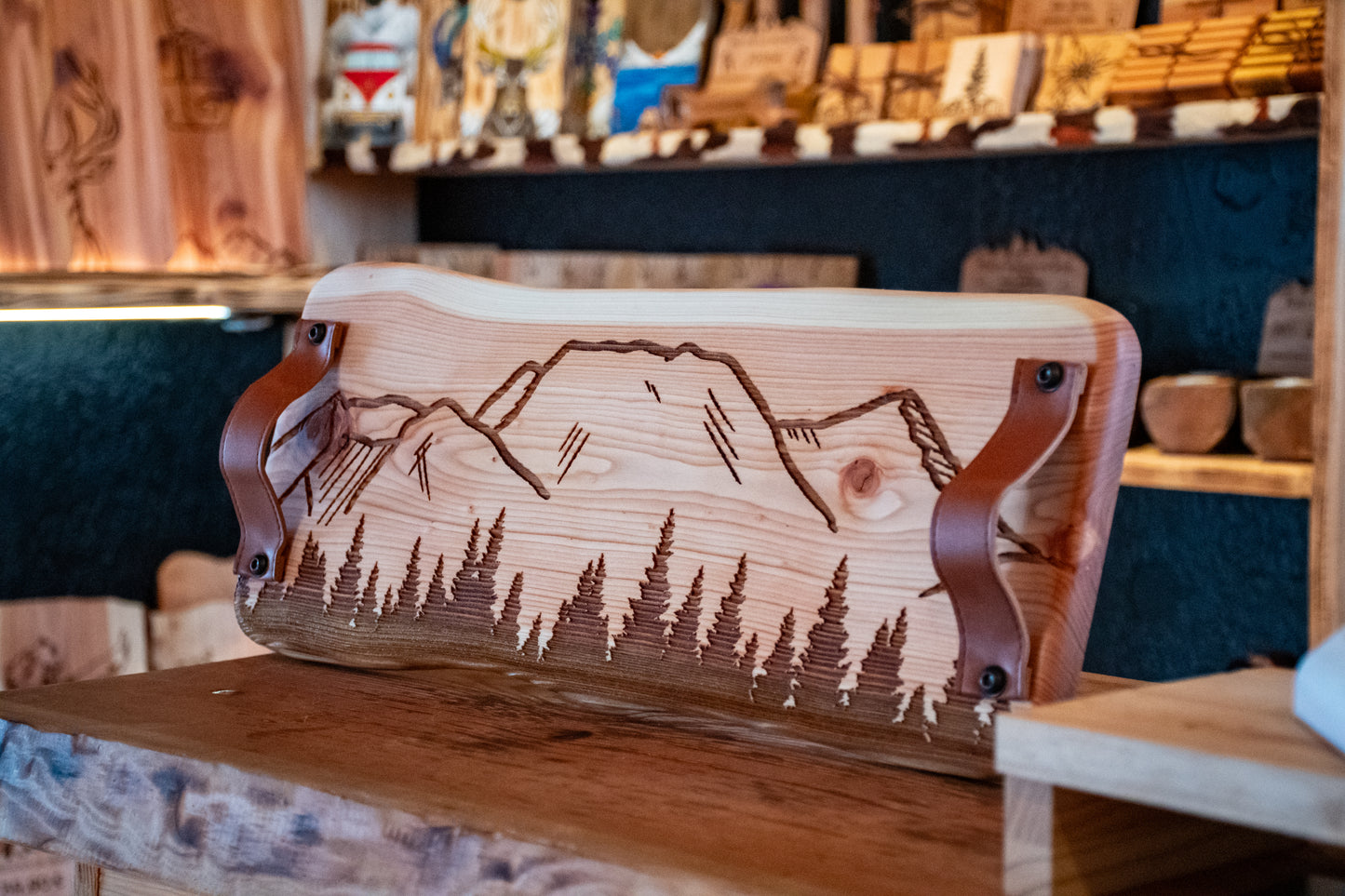 Commande plateau en Mélèze personnalisé